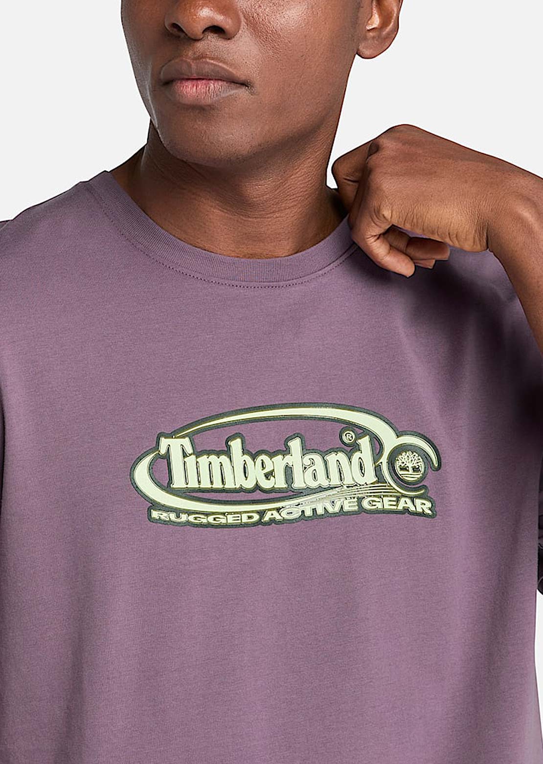 Timberland Men&#39;s Big Oval Logo T-shirt Vintage Violet
