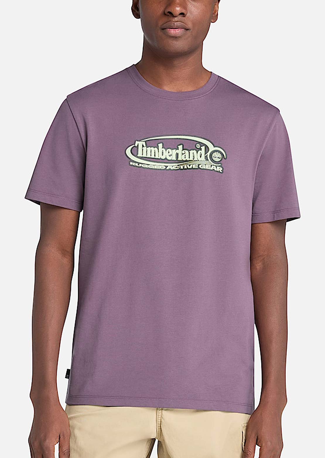 Timberland Men&#39;s Big Oval Logo T-shirt Vintage Violet