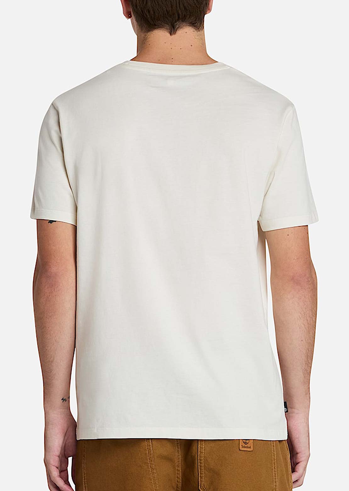 Timberland Men&#39;s Big Oval Logo T-shirt Vintage White