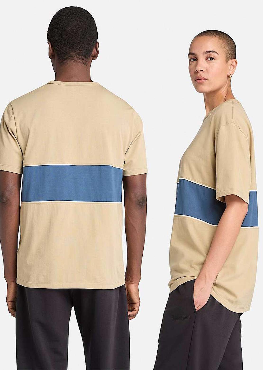 Timberland Men&#39;s Cut and Sew T-shirt Lemon Pepper/Dark Denim