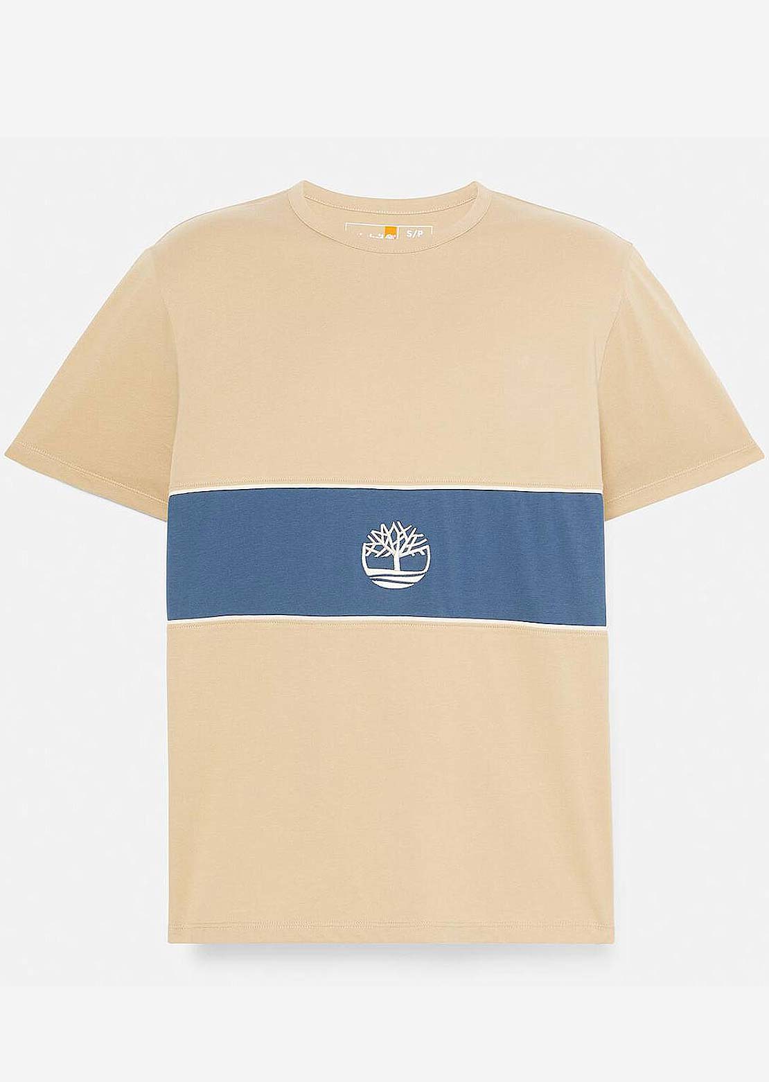 Timberland Men&#39;s Cut and Sew T-shirt Lemon Pepper/Dark Denim