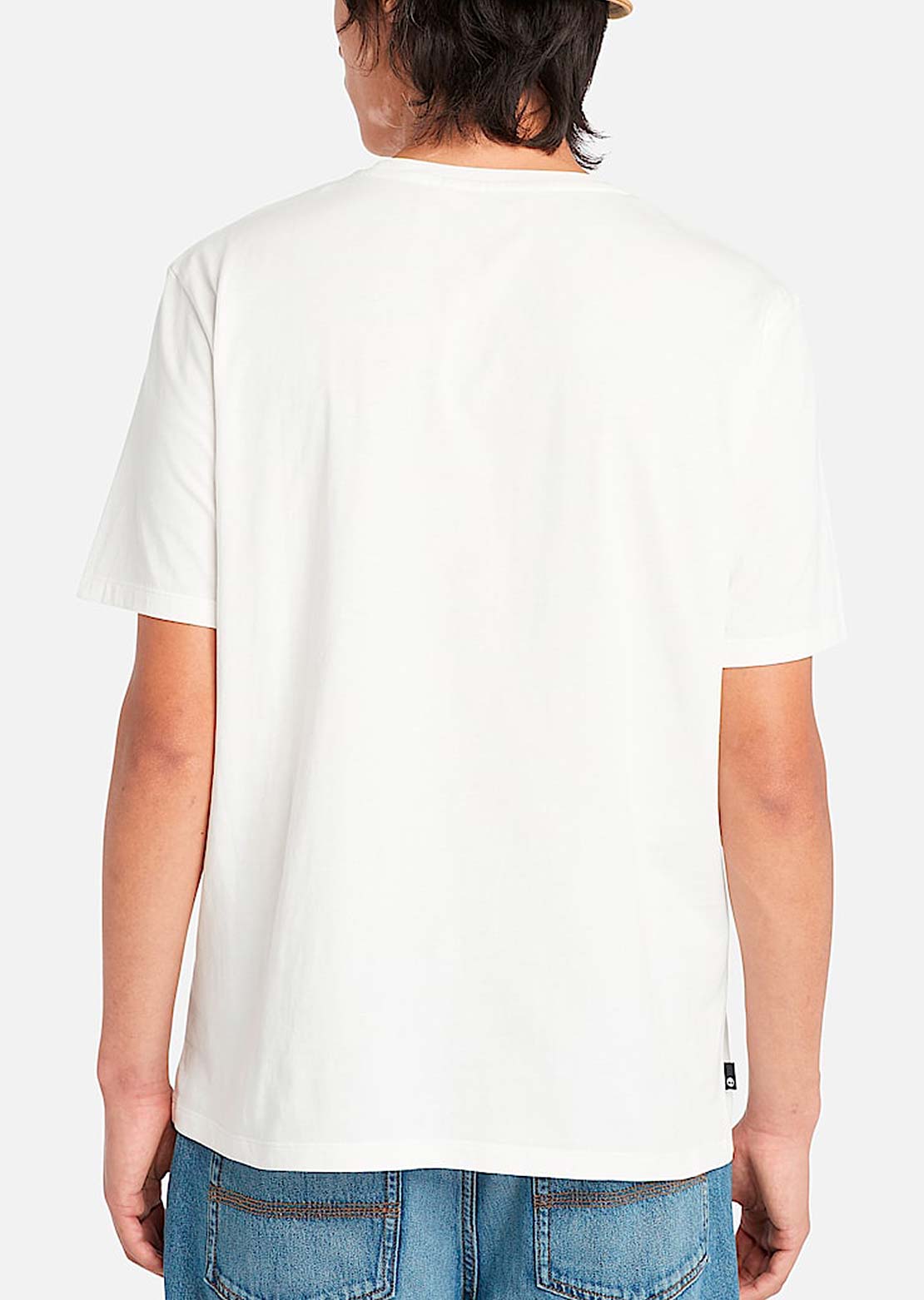 Timberland Men&#39;s Merrymack River Garment Dye Logo Graphic T-shirt Undyed