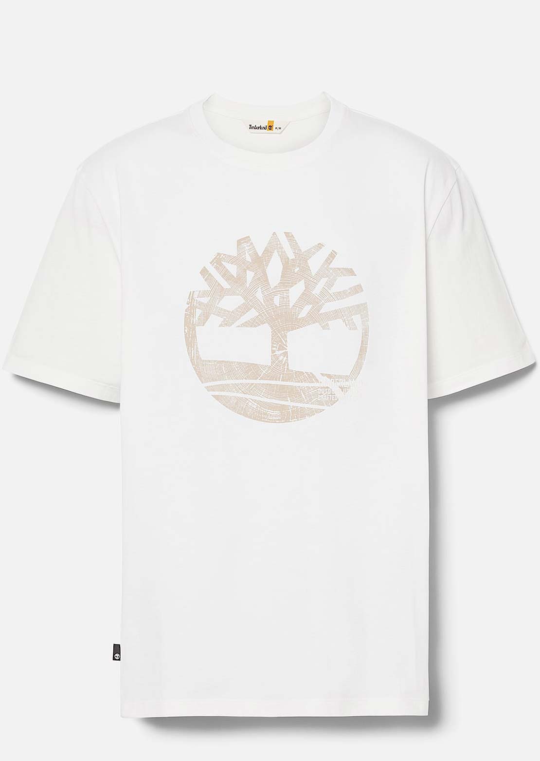 Timberland Men&#39;s Merrymack River Garment Dye Logo Graphic T-shirt Undyed