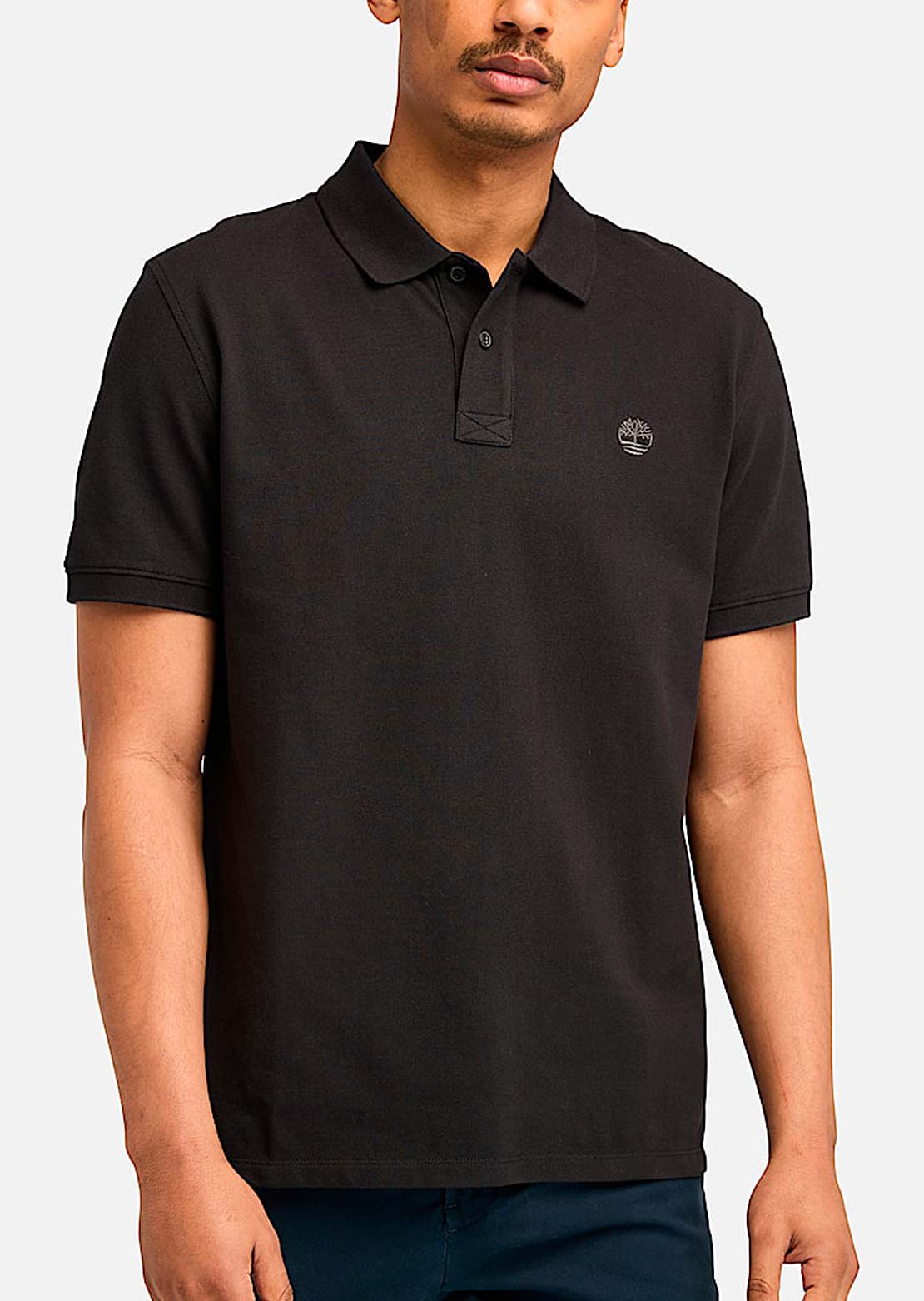 Timberland Men&#39;s Millers River Pique Short Sleeve Polo Black
