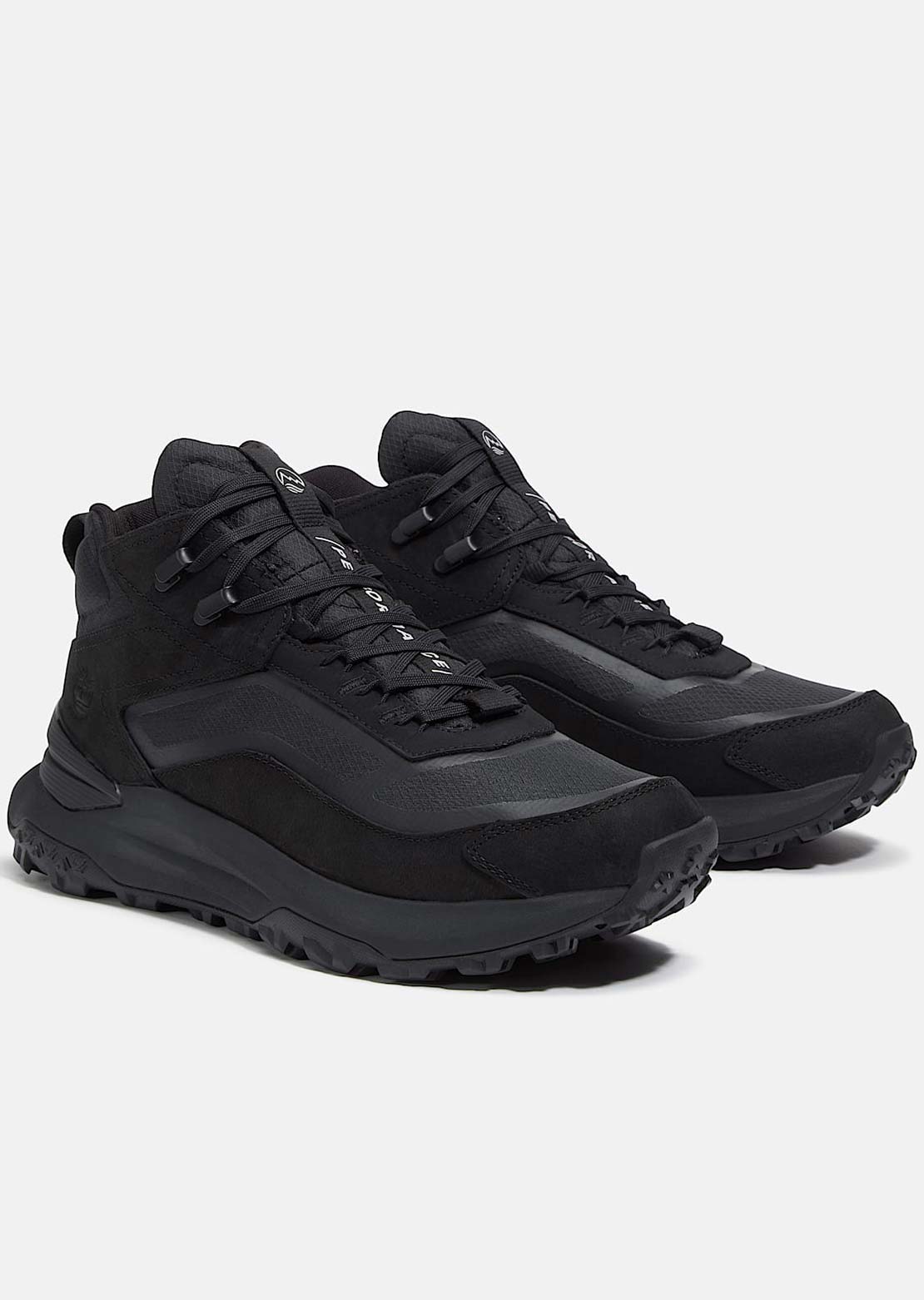 Timberland Men&#39;s Motion Access Mid Lace-up Waterproof Hiking Boots Black Ripstop