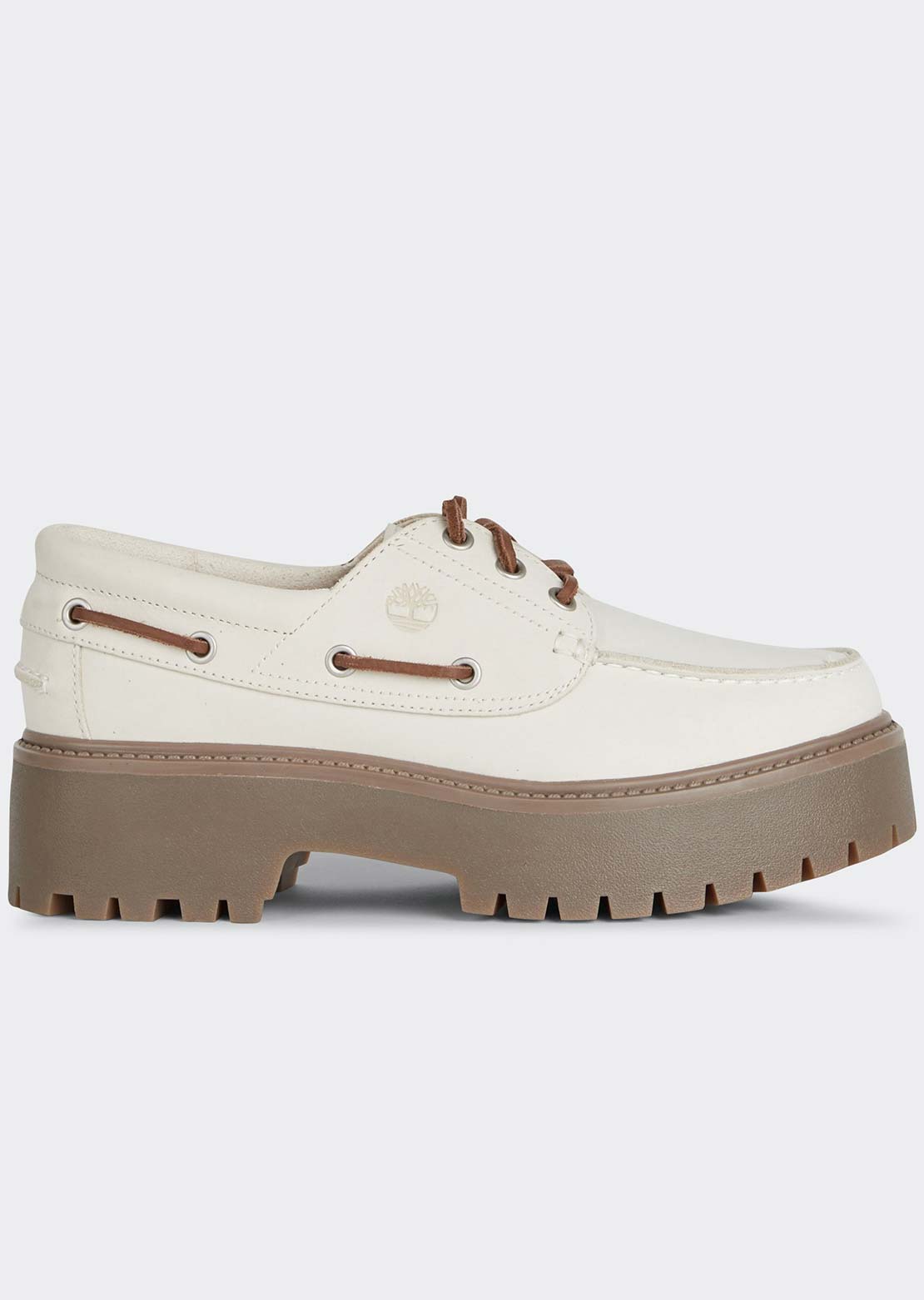 Timberland Women's Stone Street Boat Shoes Natural Nubuck