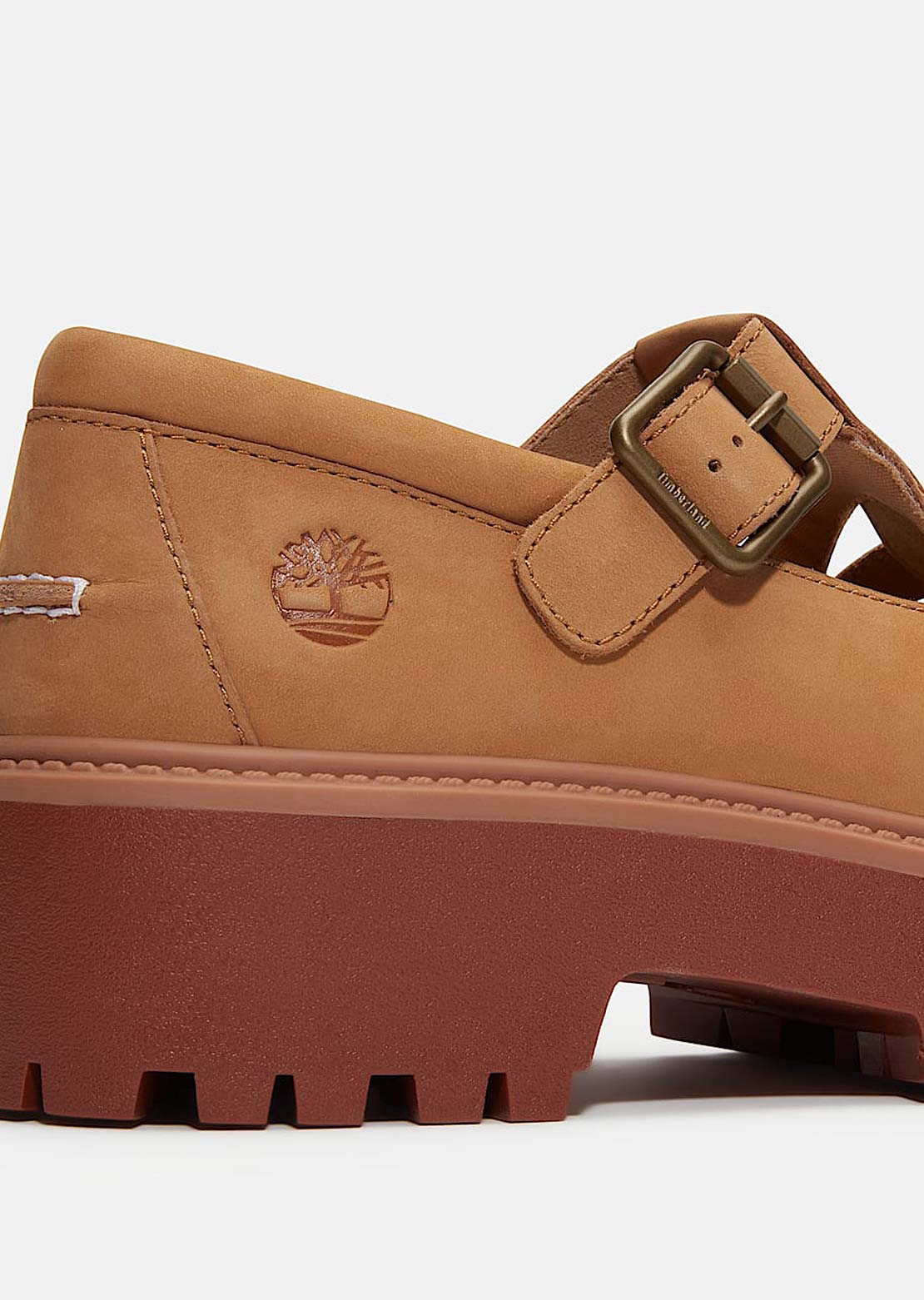 Timberland Women&#39;s Stone Street Buckle Shoes Medium Beige Nubuck