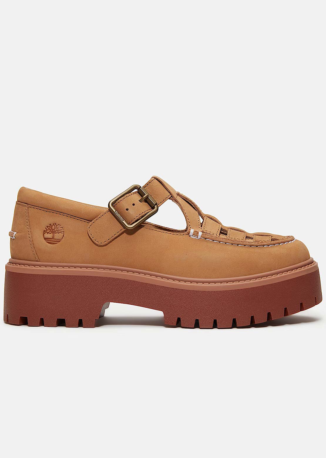 Timberland Women&#39;s Stone Street Buckle Shoes Medium Beige Nubuck