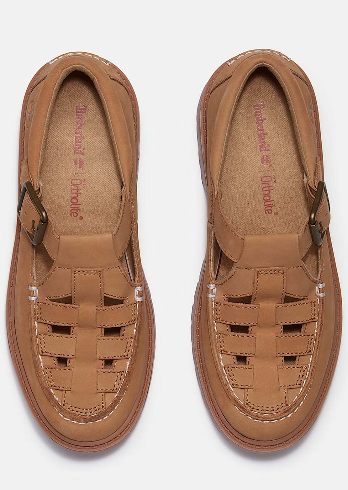 Timberland Women&#39;s Stone Street Buckle Shoes Medium Beige Nubuck