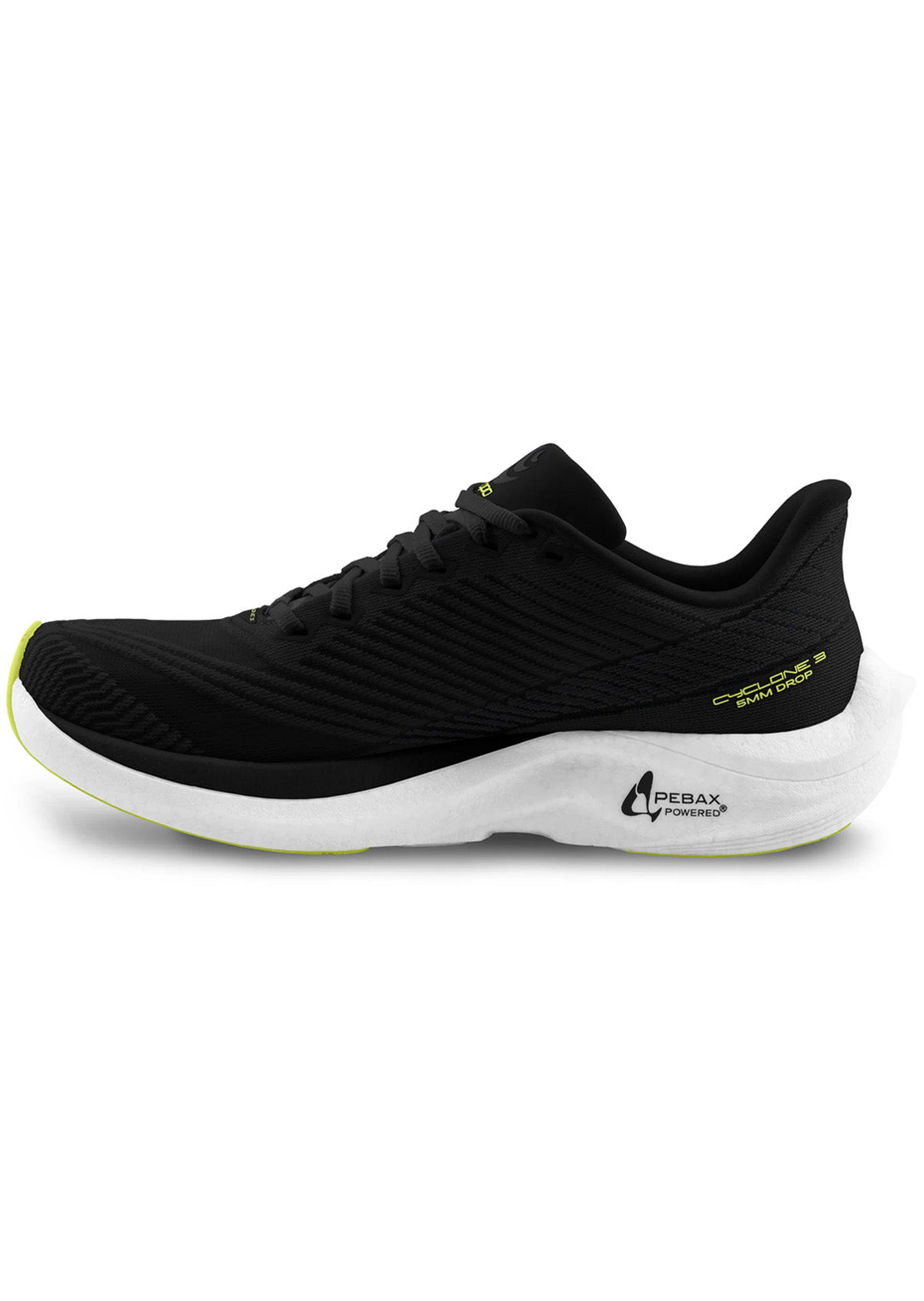 Topo Athletic Men's Cyclone 3 Shoes Black/Lime