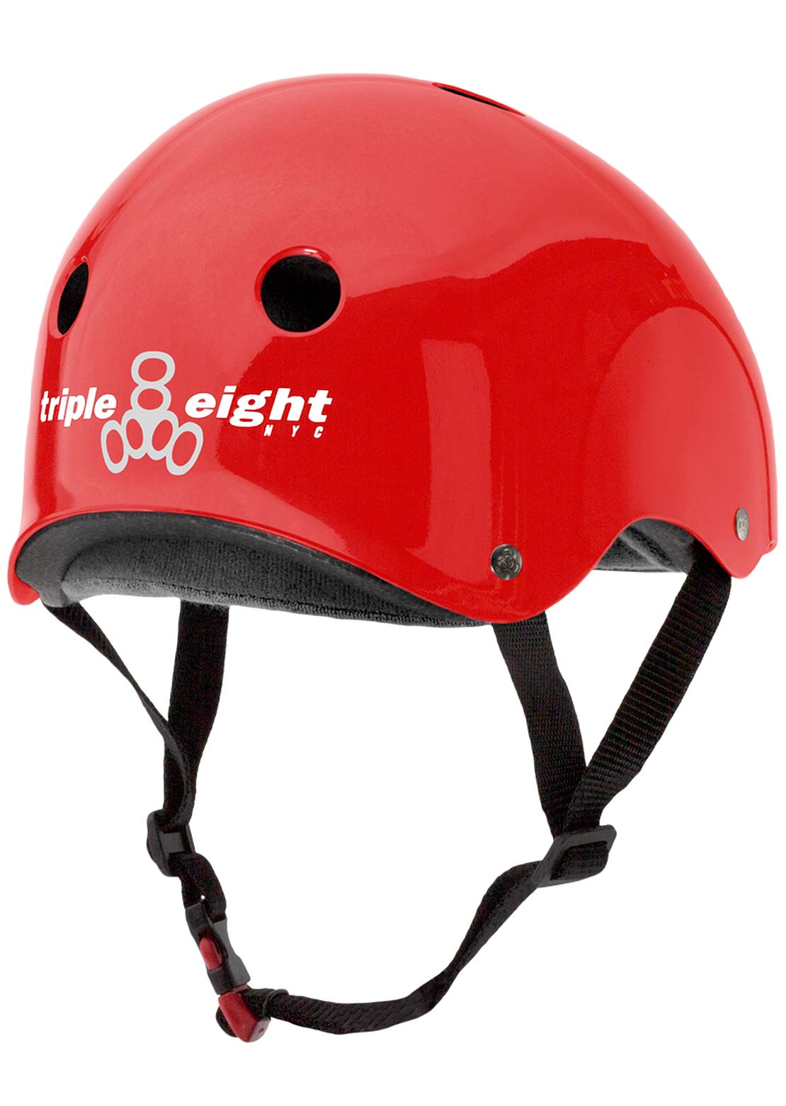 Triple 8 Brainsaver Certified w/ Sweatsaver Liner Skate Helmet Red Gloss