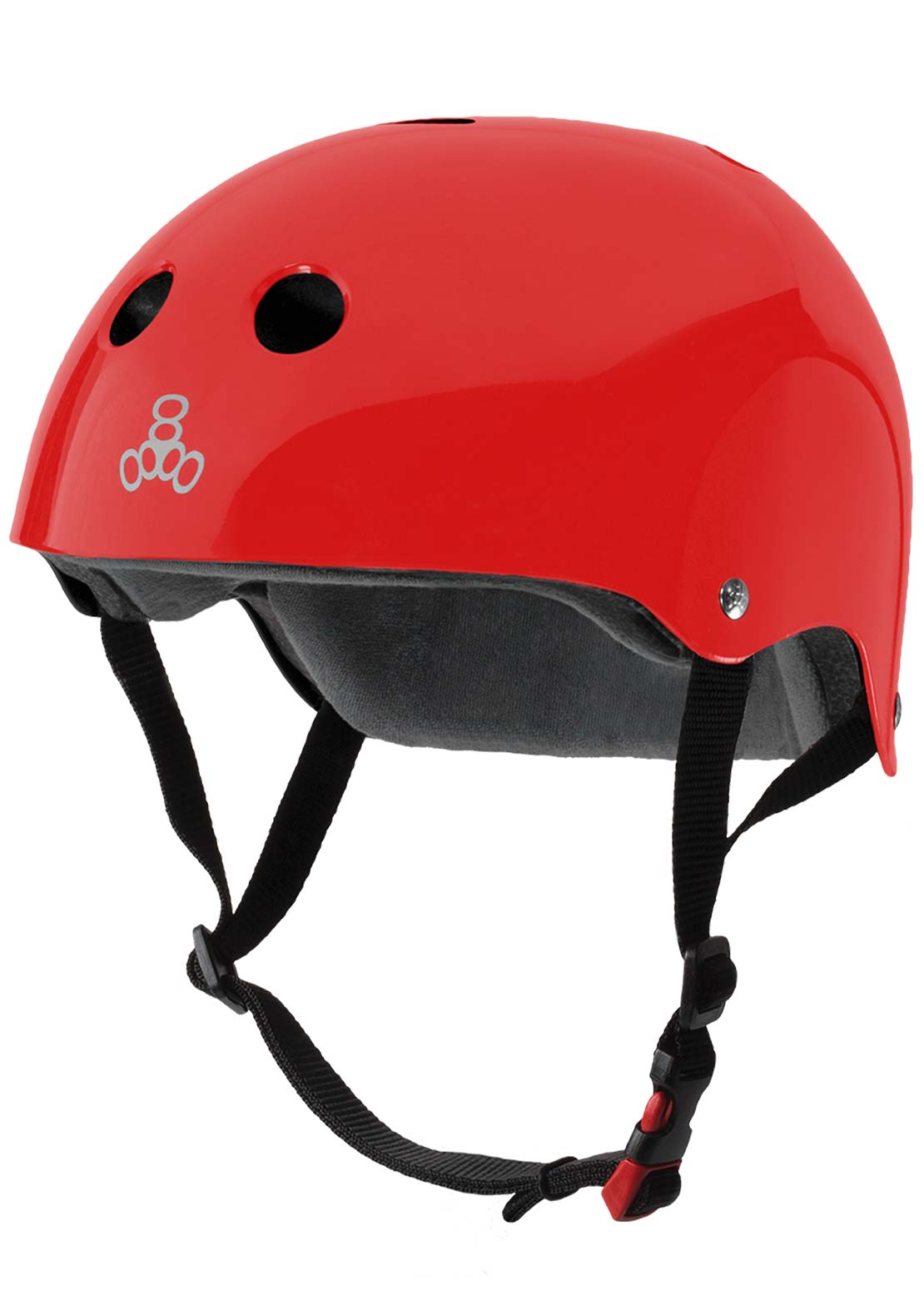 Triple 8 Brainsaver Certified w/ Sweatsaver Liner Skate Helmet Red Gloss