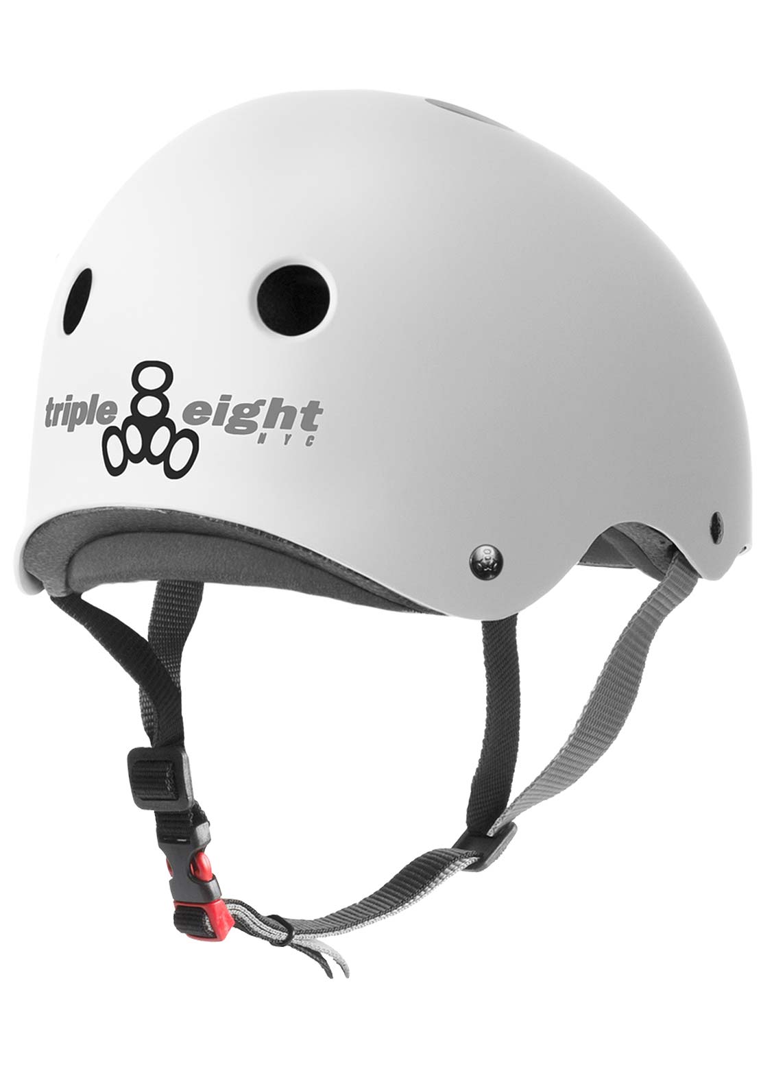 Triple 8 Brainsaver Certified w/ Sweatsaver Liner Skate Helmet White Rubber