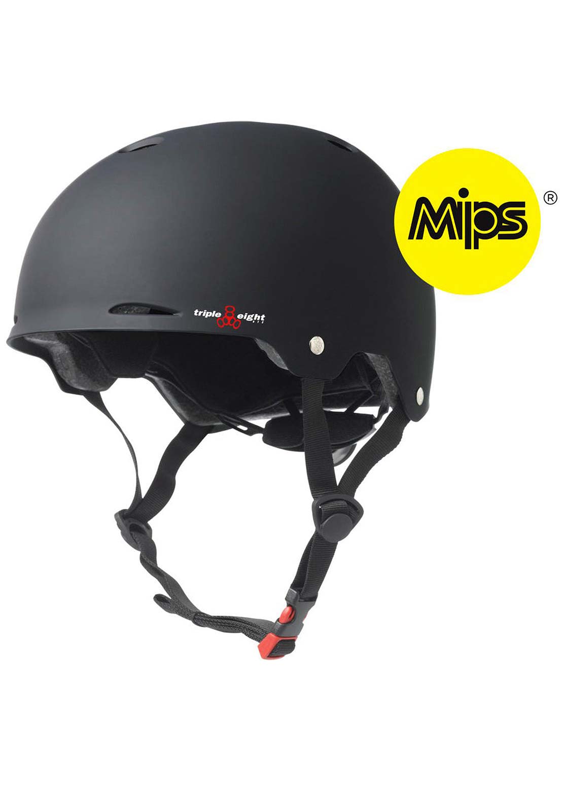 Triple 8 Gotham Dual Certified with MIPS Skate Helmet Matte Black