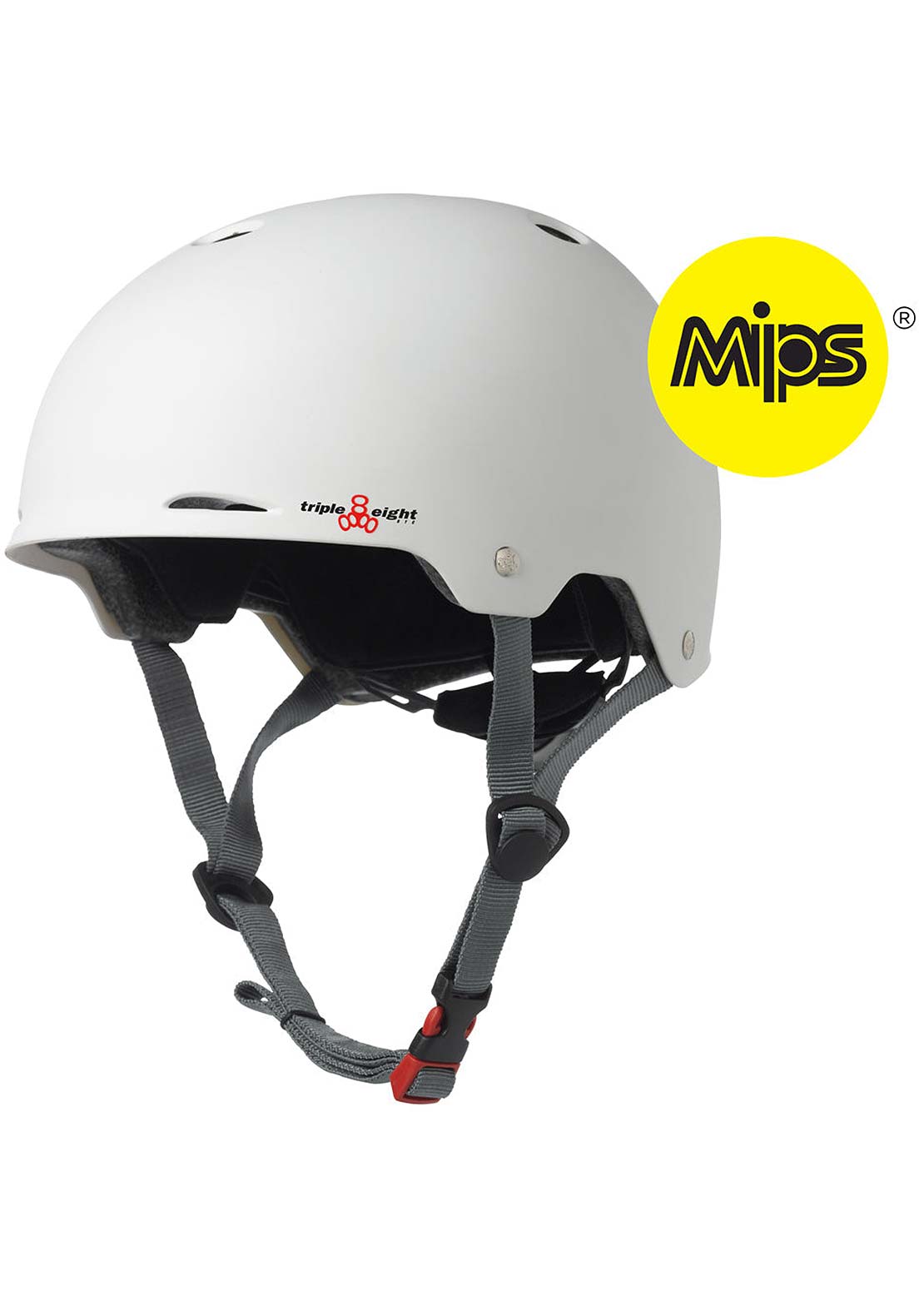 Triple 8 Gotham Dual Certified with MIPS Skate Helmet Matte White