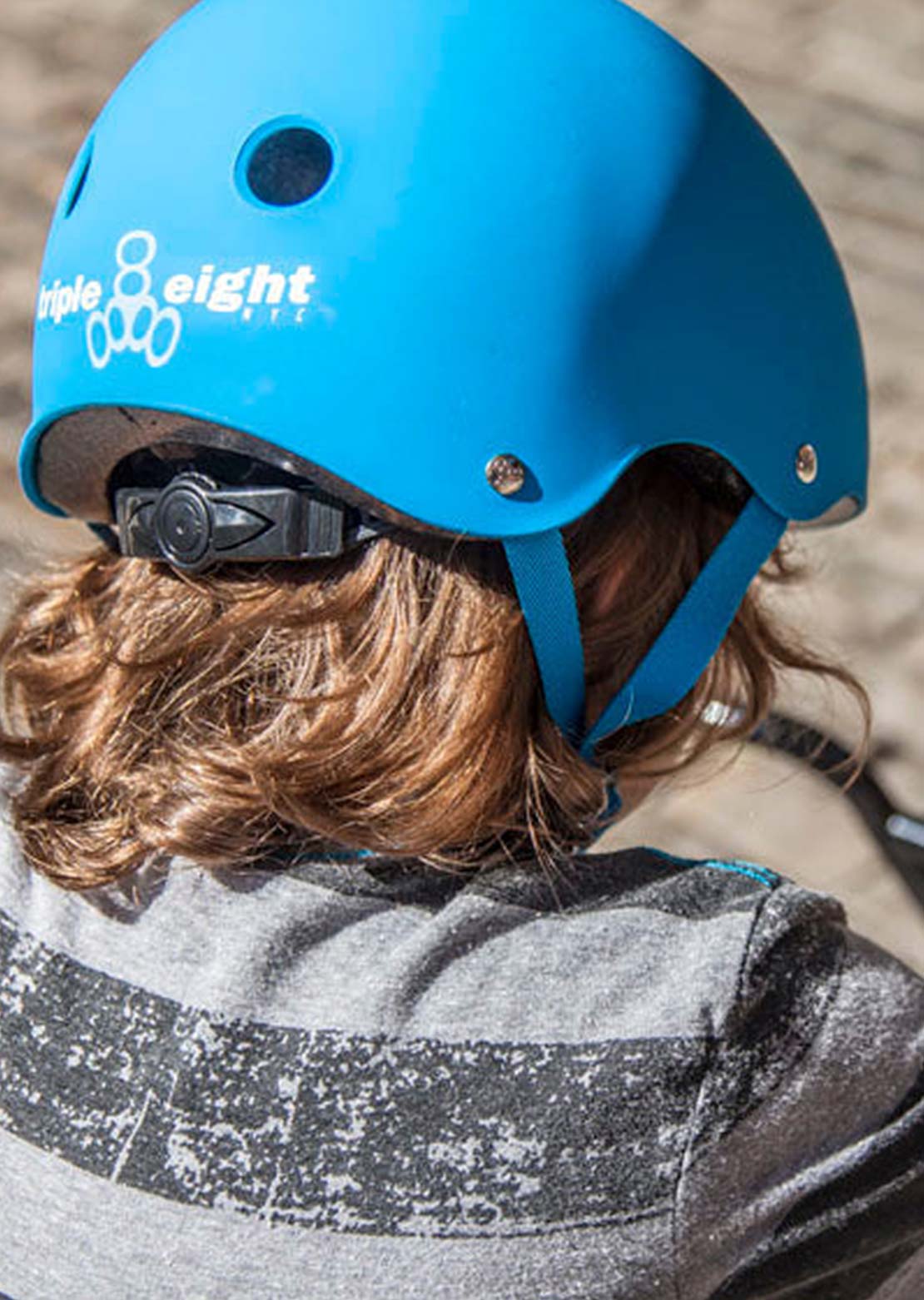 Triple 8 Junior Lil 8 Dual Certified with EPS Skate Helmet Glossy Blue