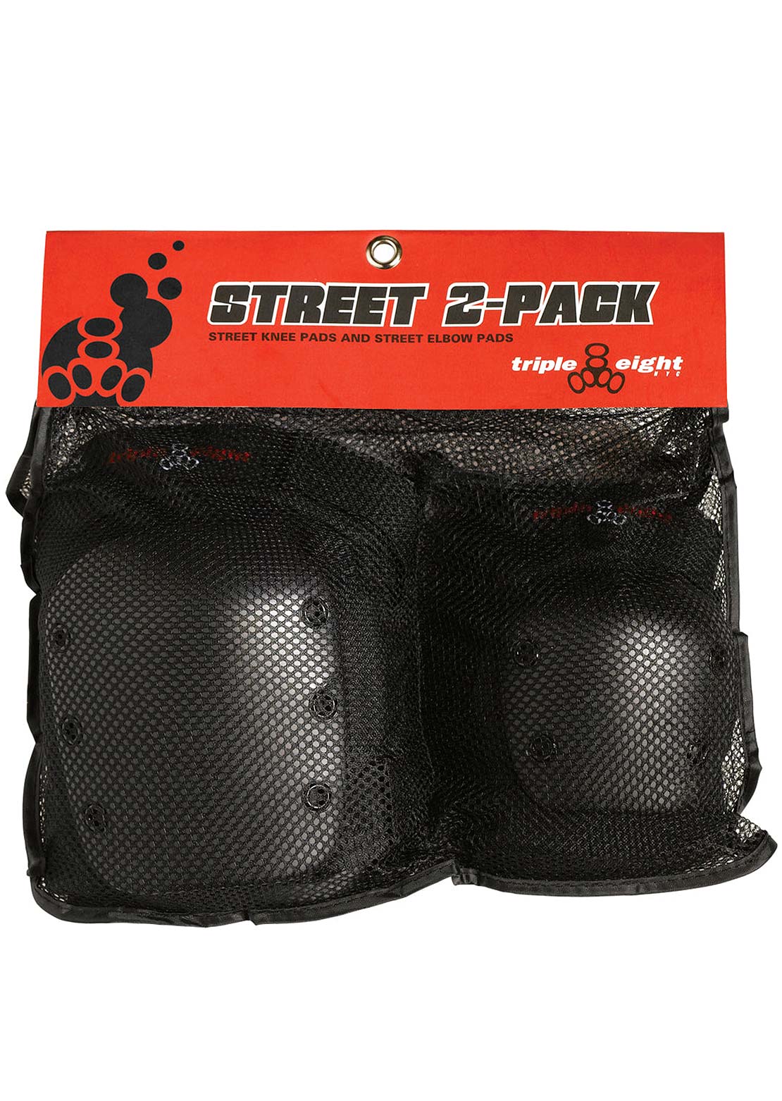 Triple 8 Street Protective 2 Pack Skate Protection Black