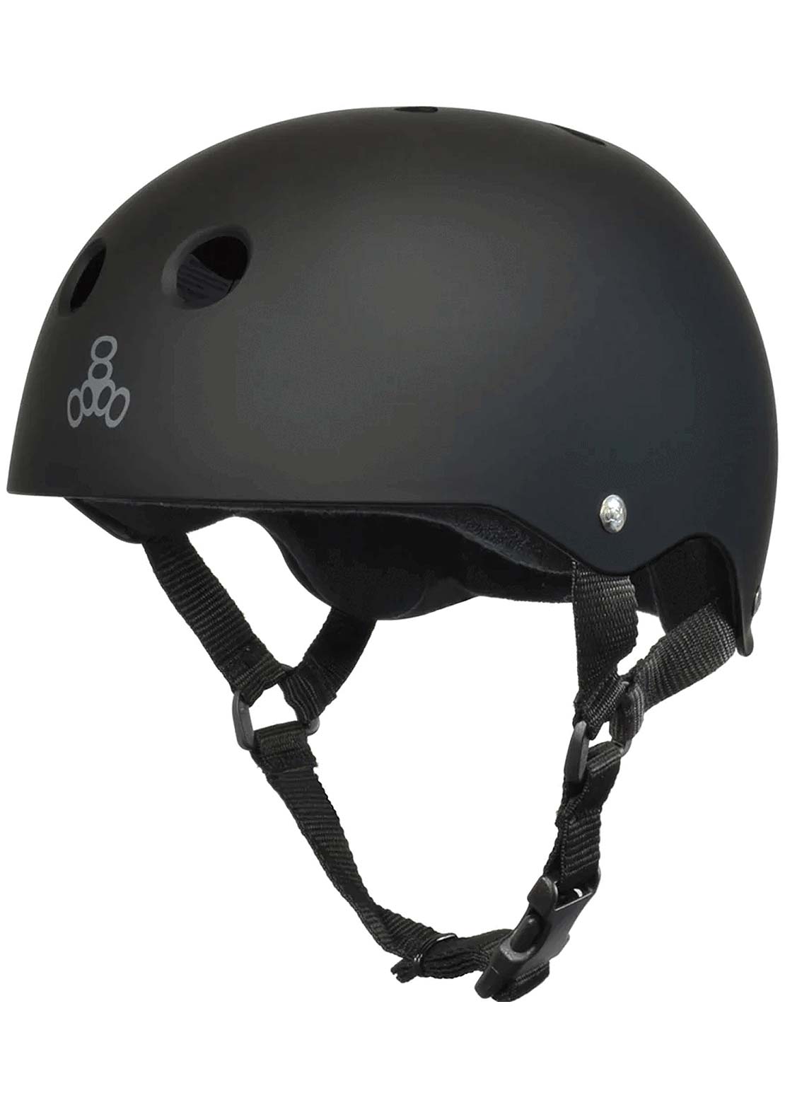 Triple 8 Sweatsaver Liner Skate Helmet All Black Rubber