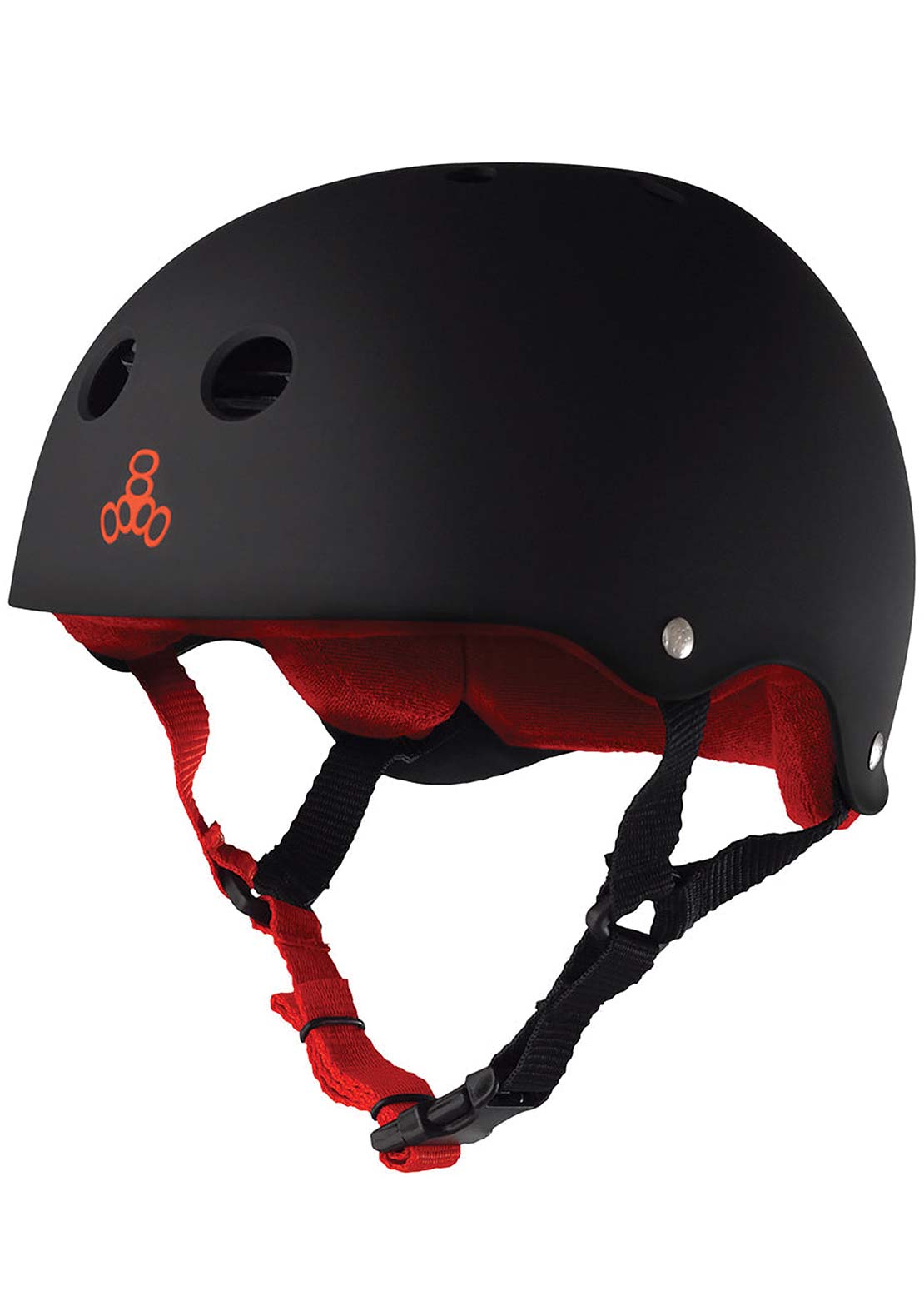 Triple 8 Sweatsaver Liner Skate Helmet Black Rubber/Red