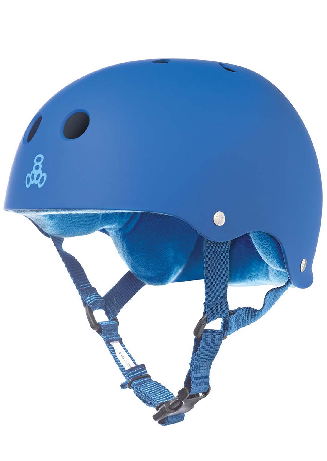 Triple 8 Sweatsaver Liner Skate Helmet Blue Rubber
