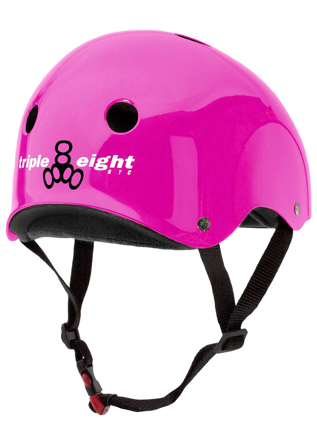 Triple 8 The Certified Sweatsaver Skate Helmet Glossy Pink