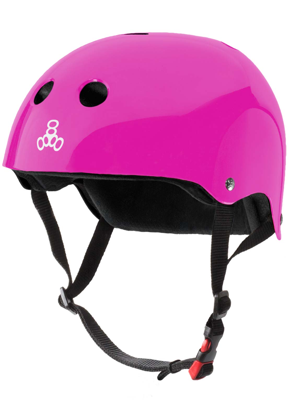 Triple 8 The Certified Sweatsaver Skate Helmet Glossy Pink