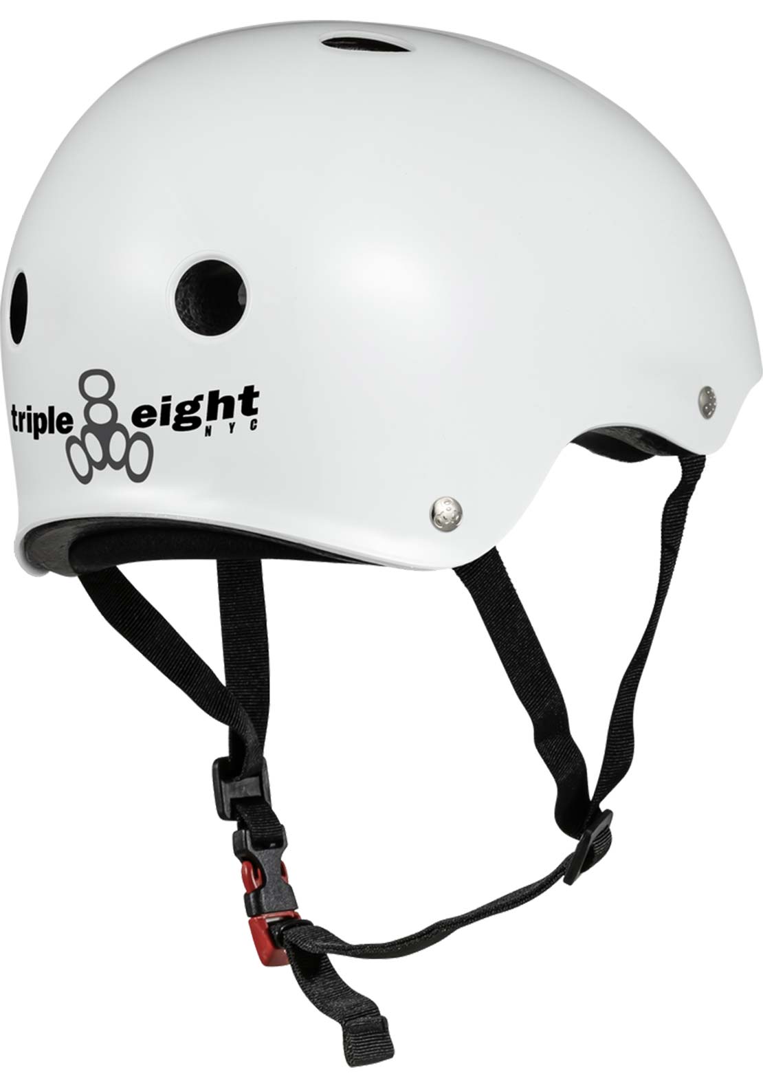 Triple 8 The Certified Sweatsaver Skate Helmet Glossy White