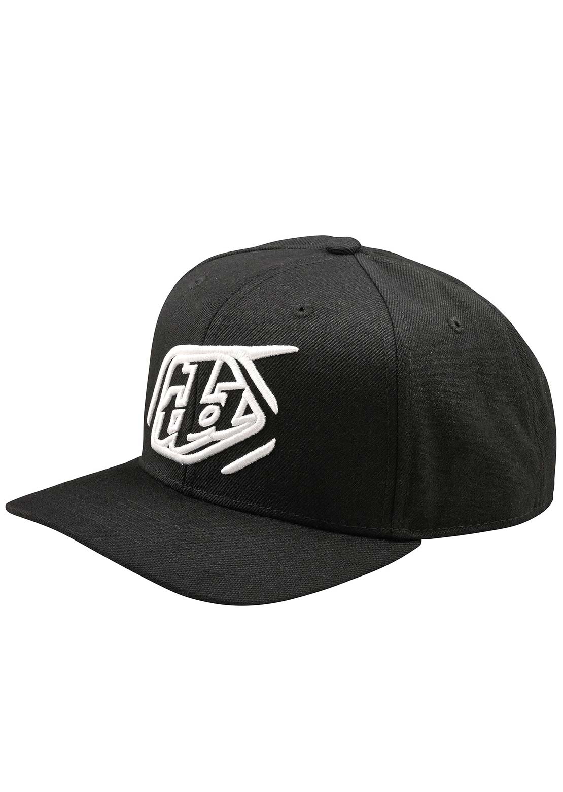 Troy Lee Curved Badge Snapback Cap Black