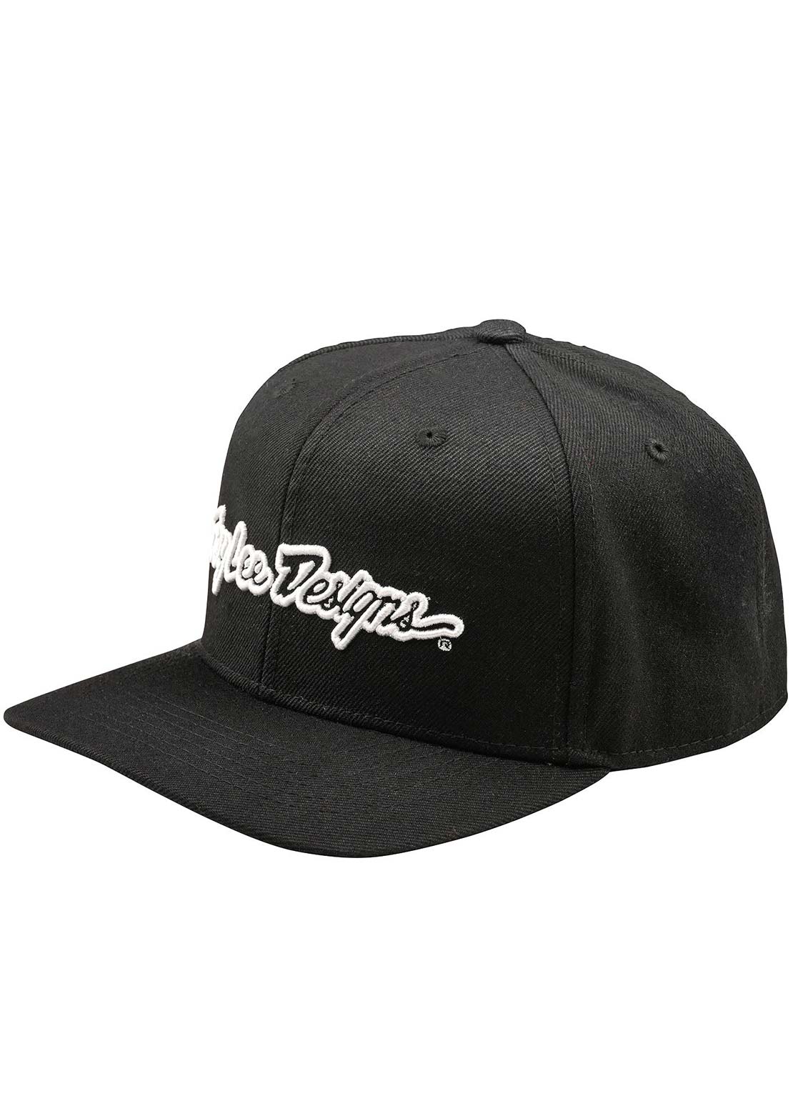 Troy Lee Curved Snapback Cap Black