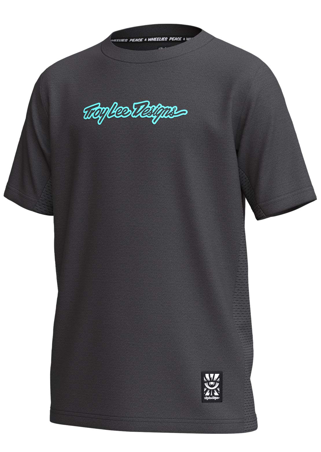 Troy Lee Junior Skyline Ride T-Shirt Black/Real Teal