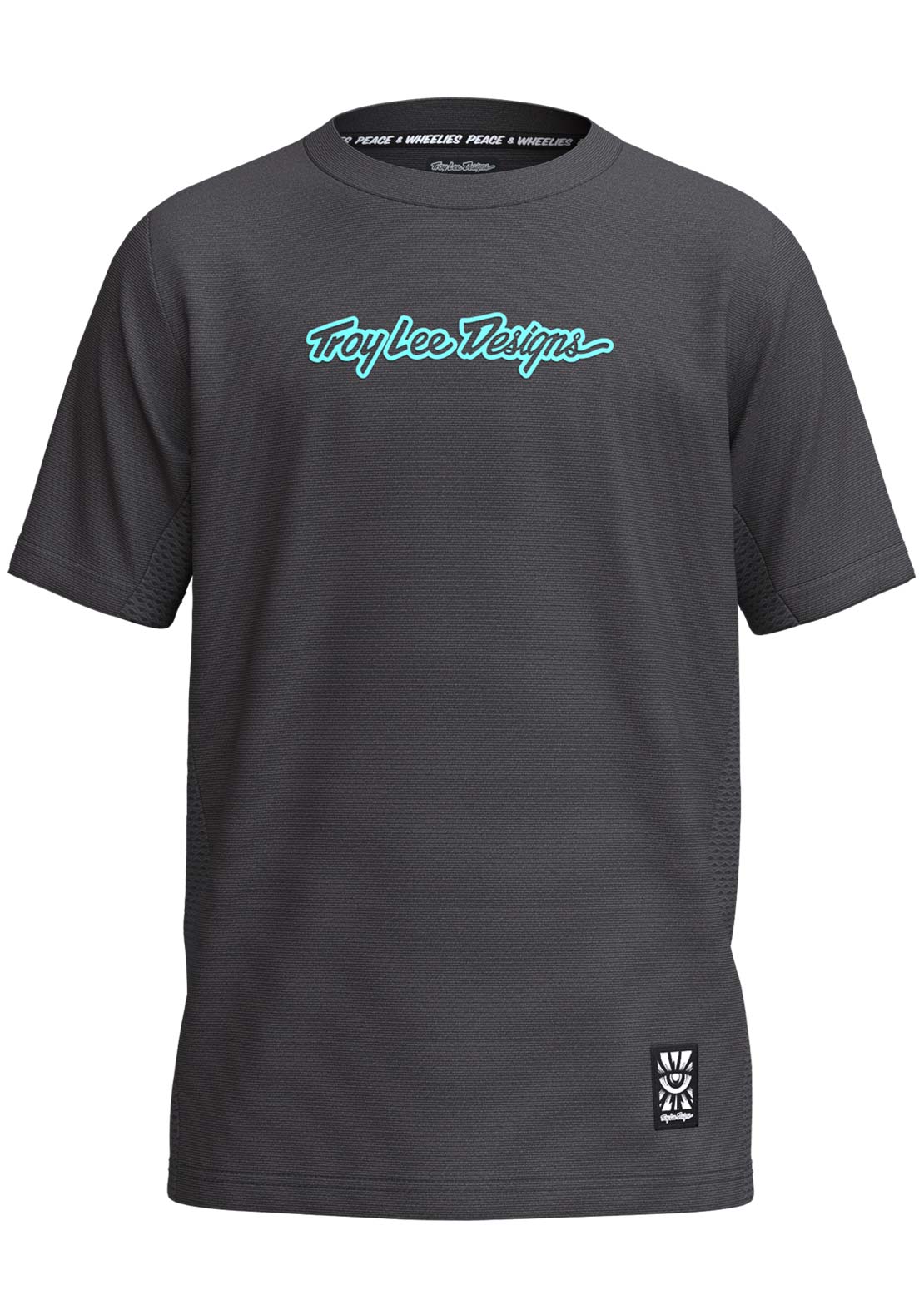 Troy Lee Junior Skyline Ride T-Shirt Black/Real Teal