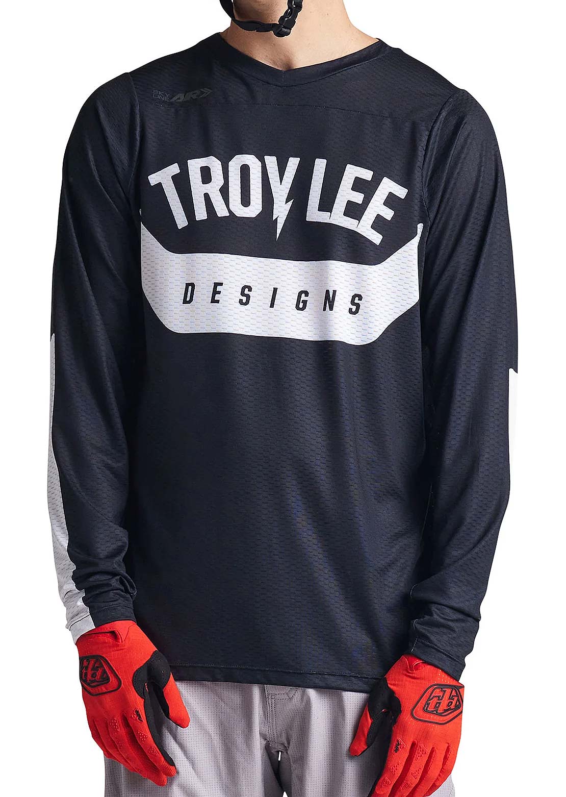 Troy Lee Men&#39;s Skyline Air Longsleeve Jersey Black