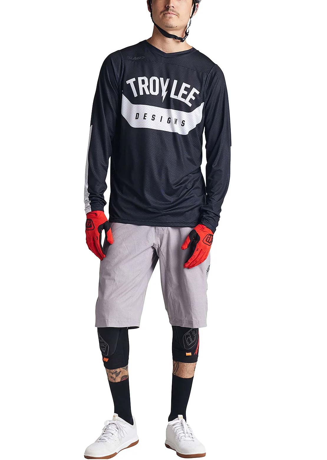 Troy Lee Men&#39;s Skyline Air Longsleeve Jersey Black