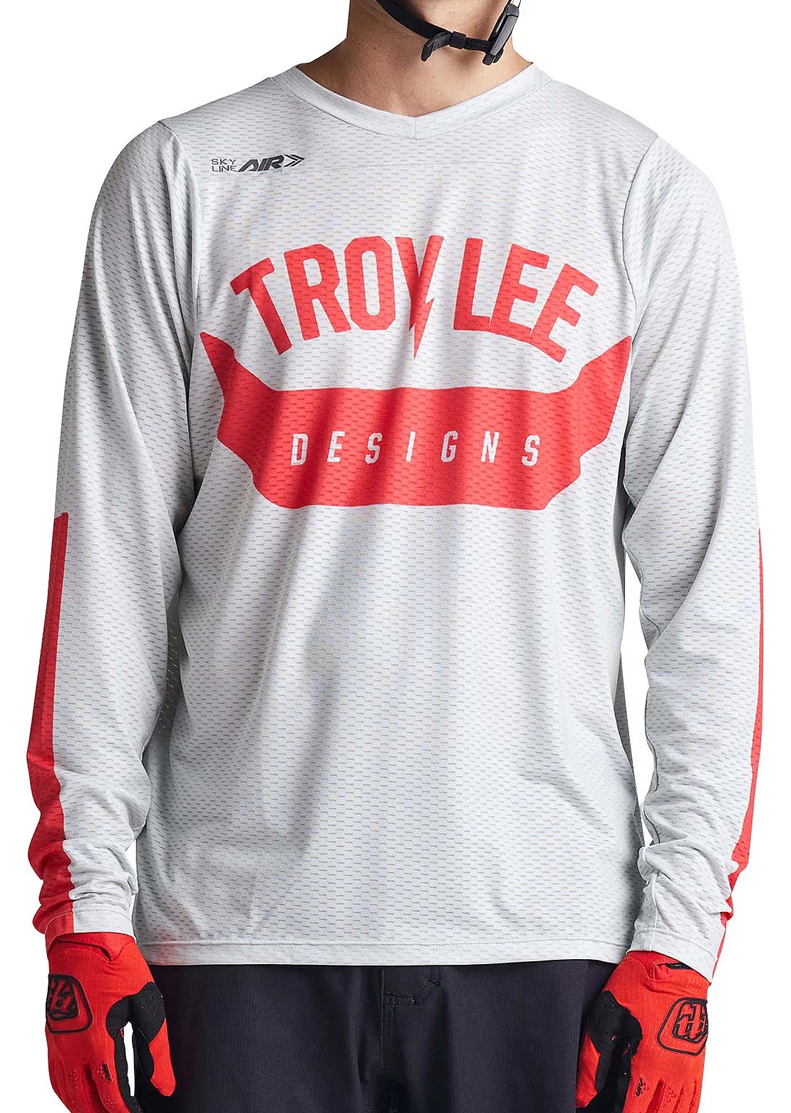 Troy Lee Men&#39;s Skyline Air Longsleeve Jersey Cement