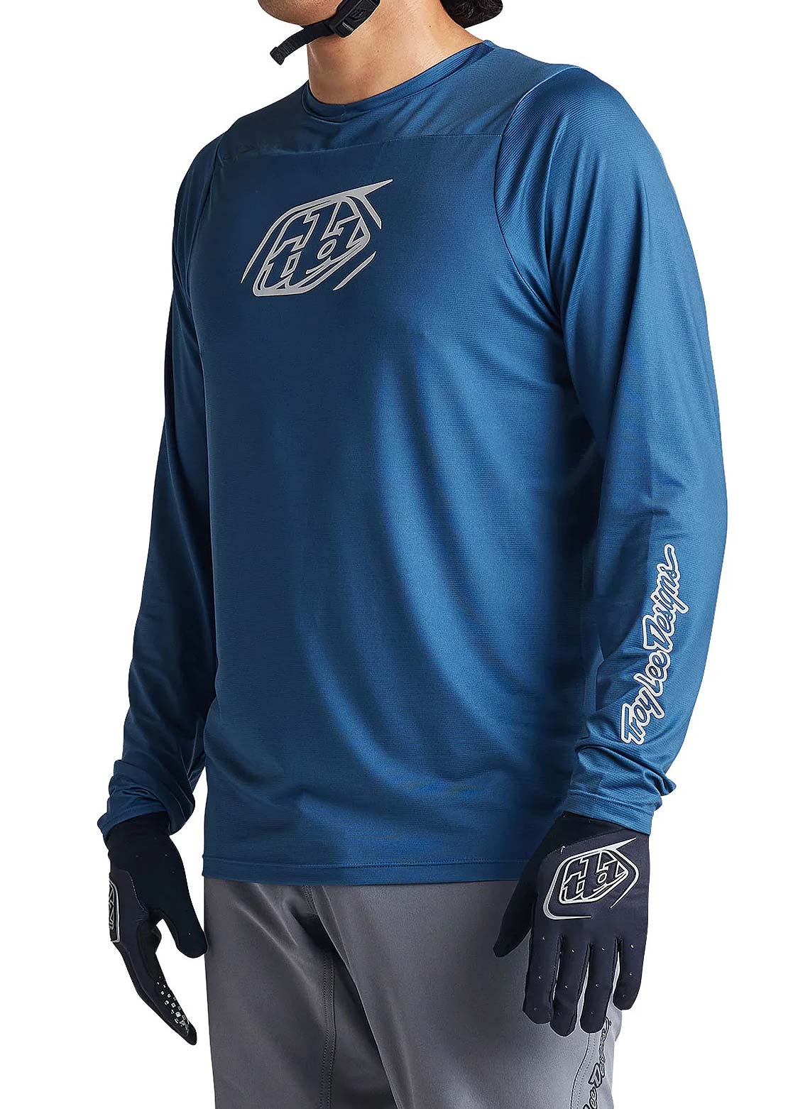 Troy Lee Men&#39;s Skyline Iconic Longsleeve Jersey Indigo