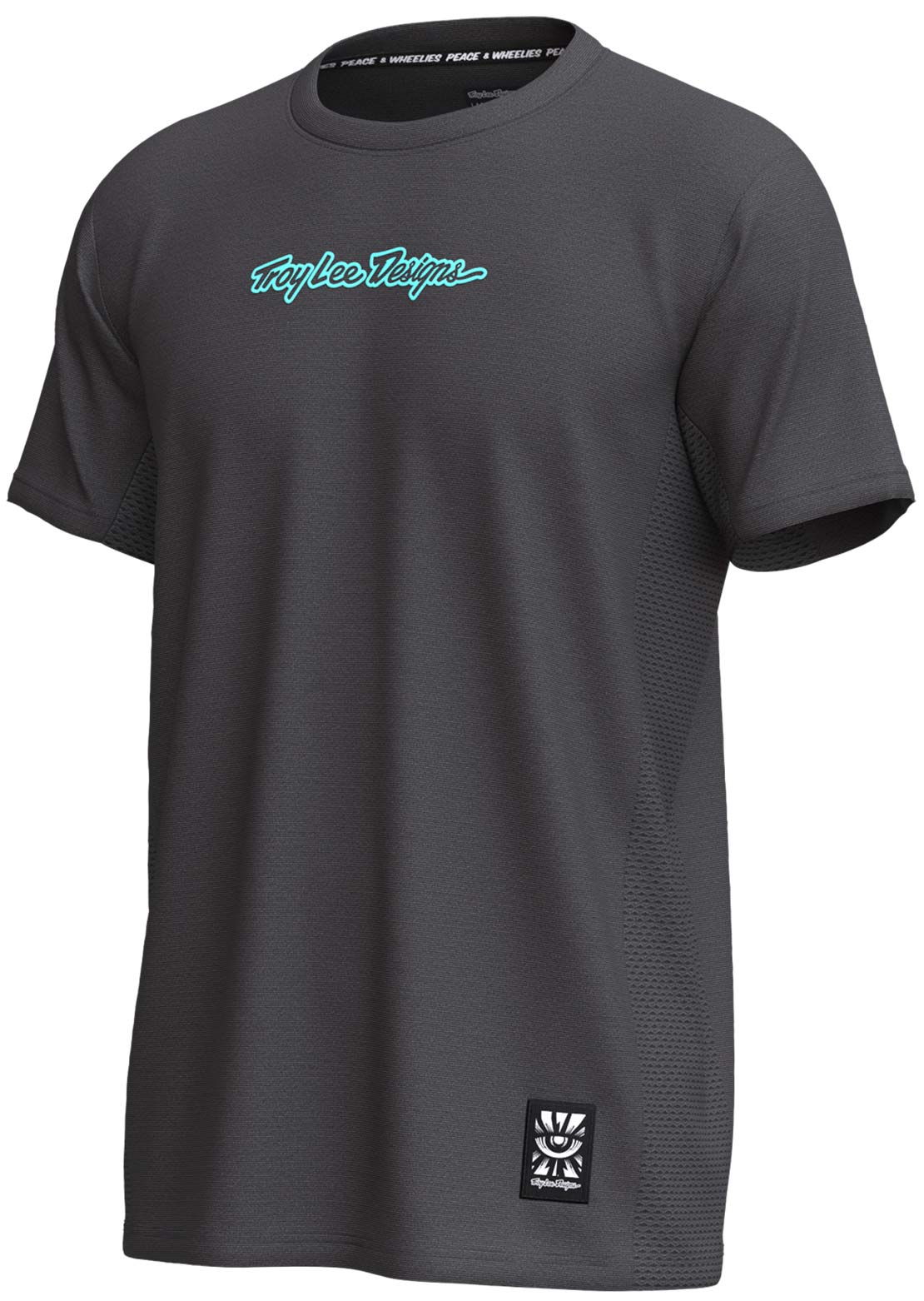 Troy Lee Men's Skyline Ride T-Shirt Black/Real Teal