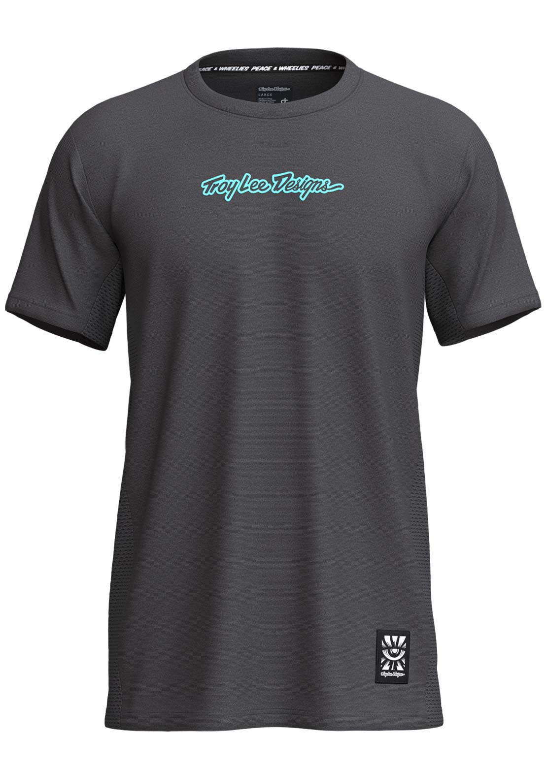 Troy Lee Men's Skyline Ride T-Shirt Black/Real Teal