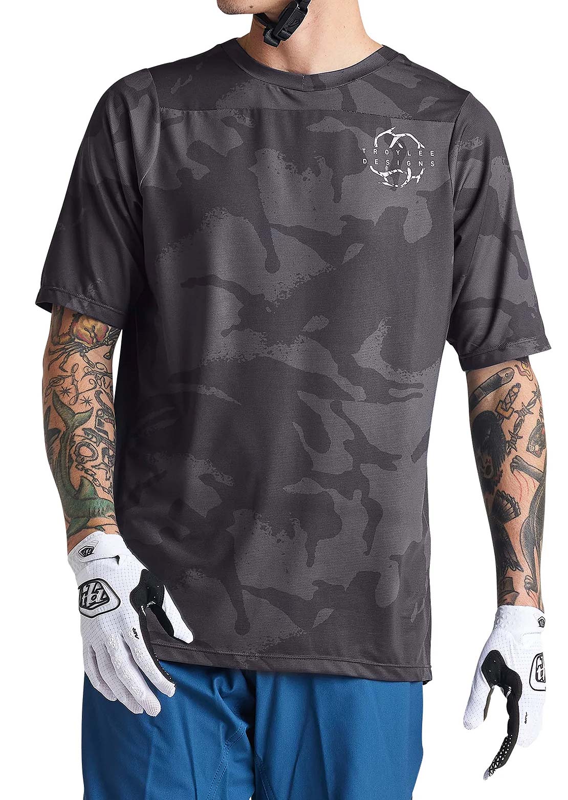 Troy Lee Men&#39;s Skyline SS Jersey Carbon