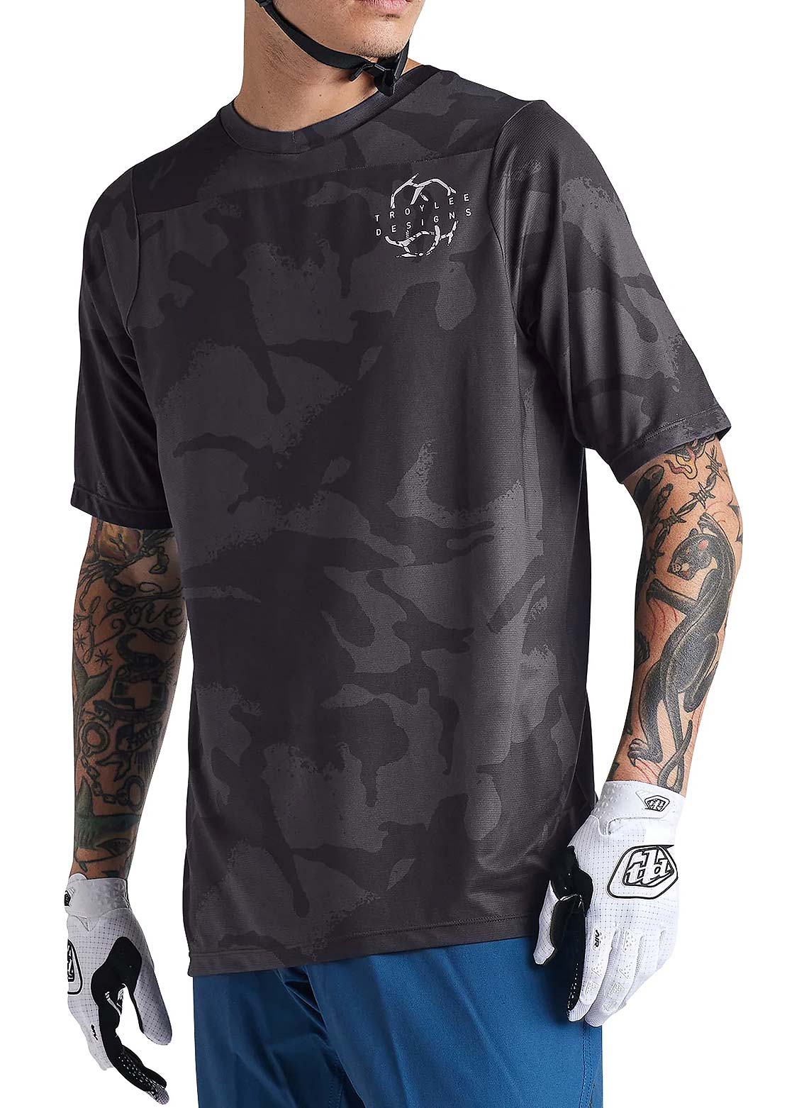 Troy Lee Men&#39;s Skyline SS Jersey Carbon