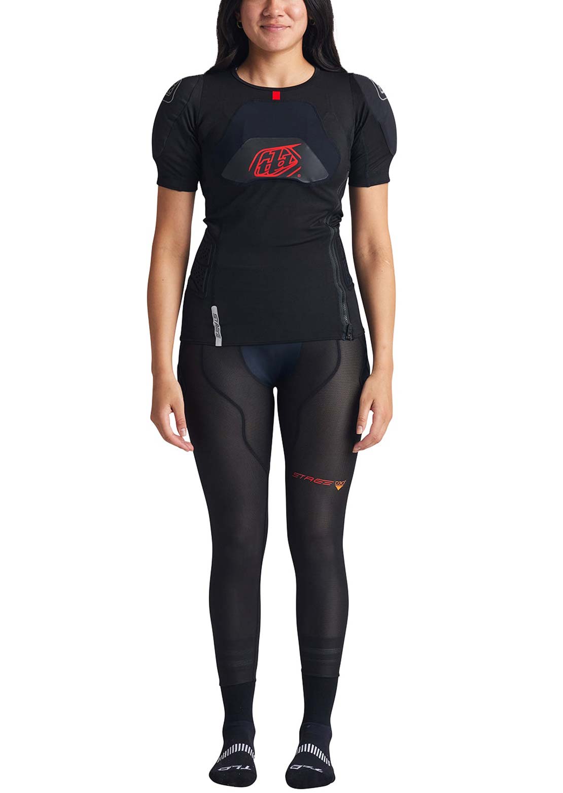 Troy Lee Stage Ghost D30 Short Sleeve Baselayer Black