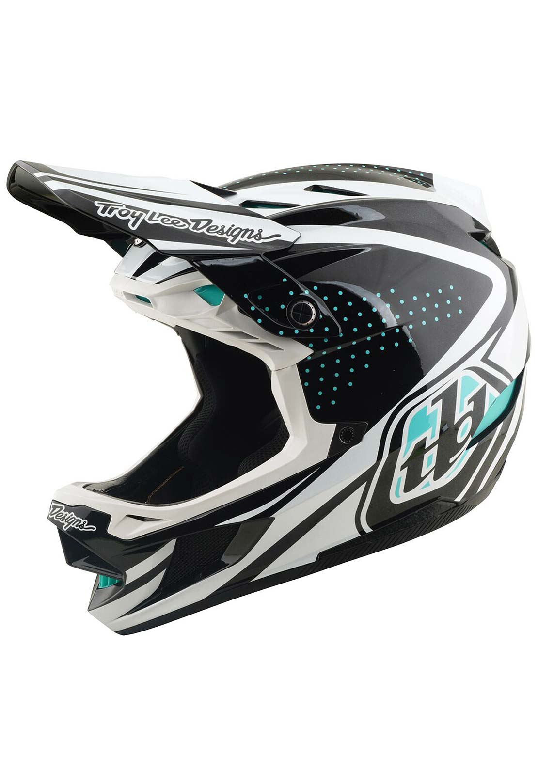 Troy Lee Unisex D4 Polyacrylite Helmet Charcoal/White