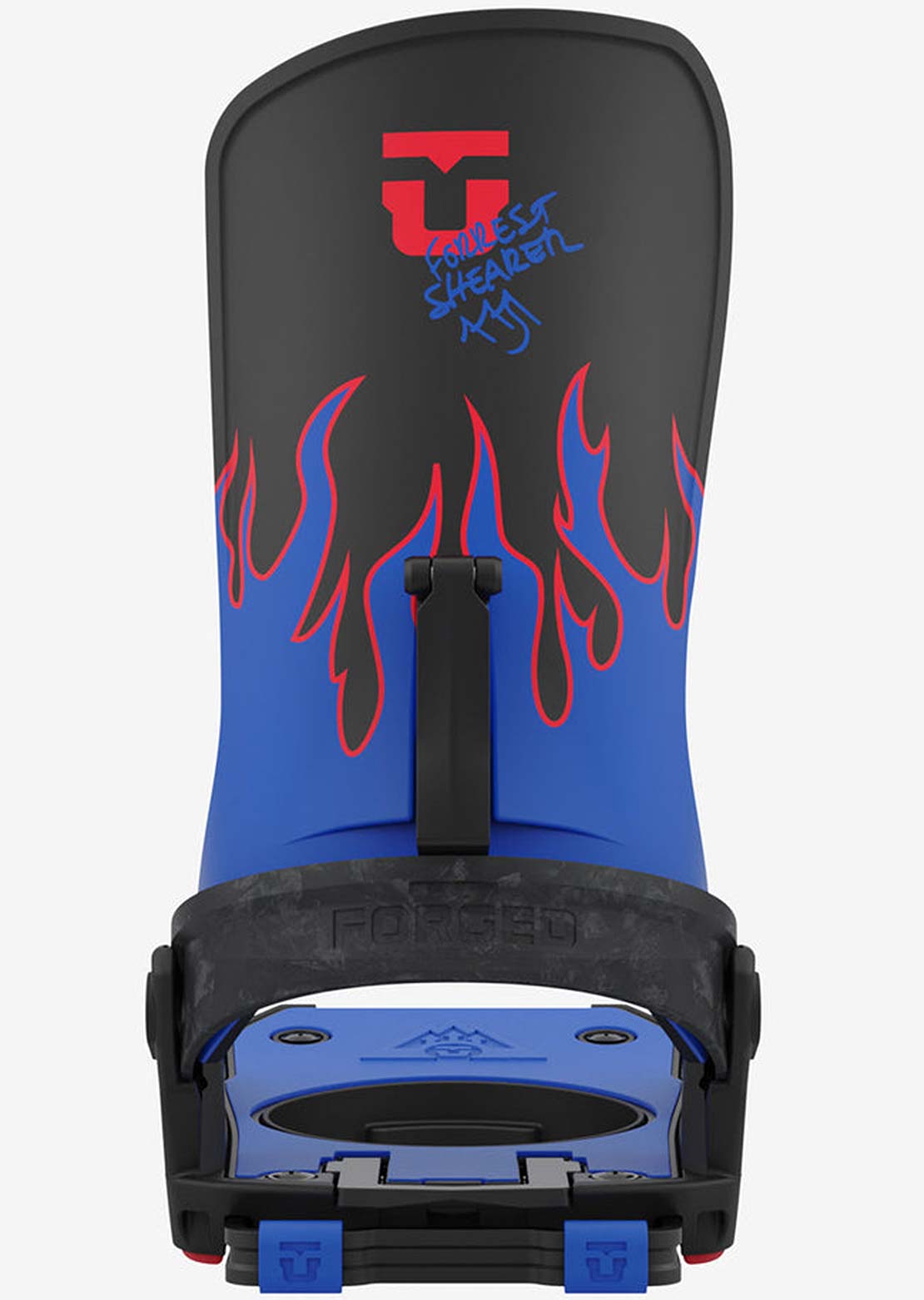 Union Forrest Shearer Charger Pro Snowboard Bindings Blue Flame
