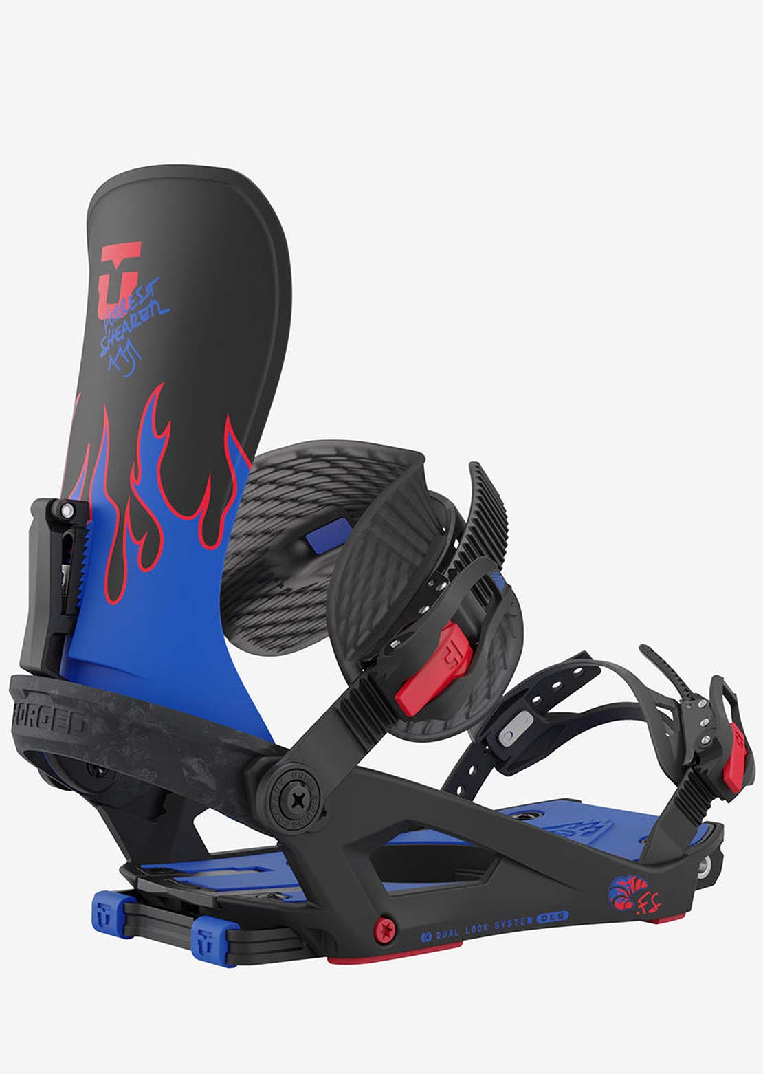 Union Forrest Shearer Charger Pro Snowboard Bindings Blue Flame