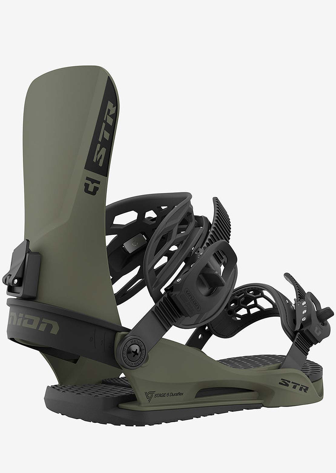 Union Men&#39;s STR Snowboard Bindings Dark Green