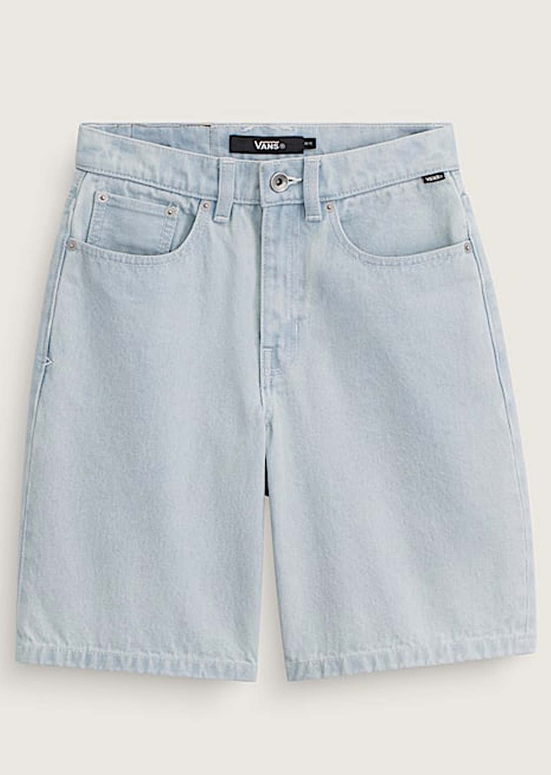 Vans Junior Check-5 Baggy Denim Shorts Ice Blue