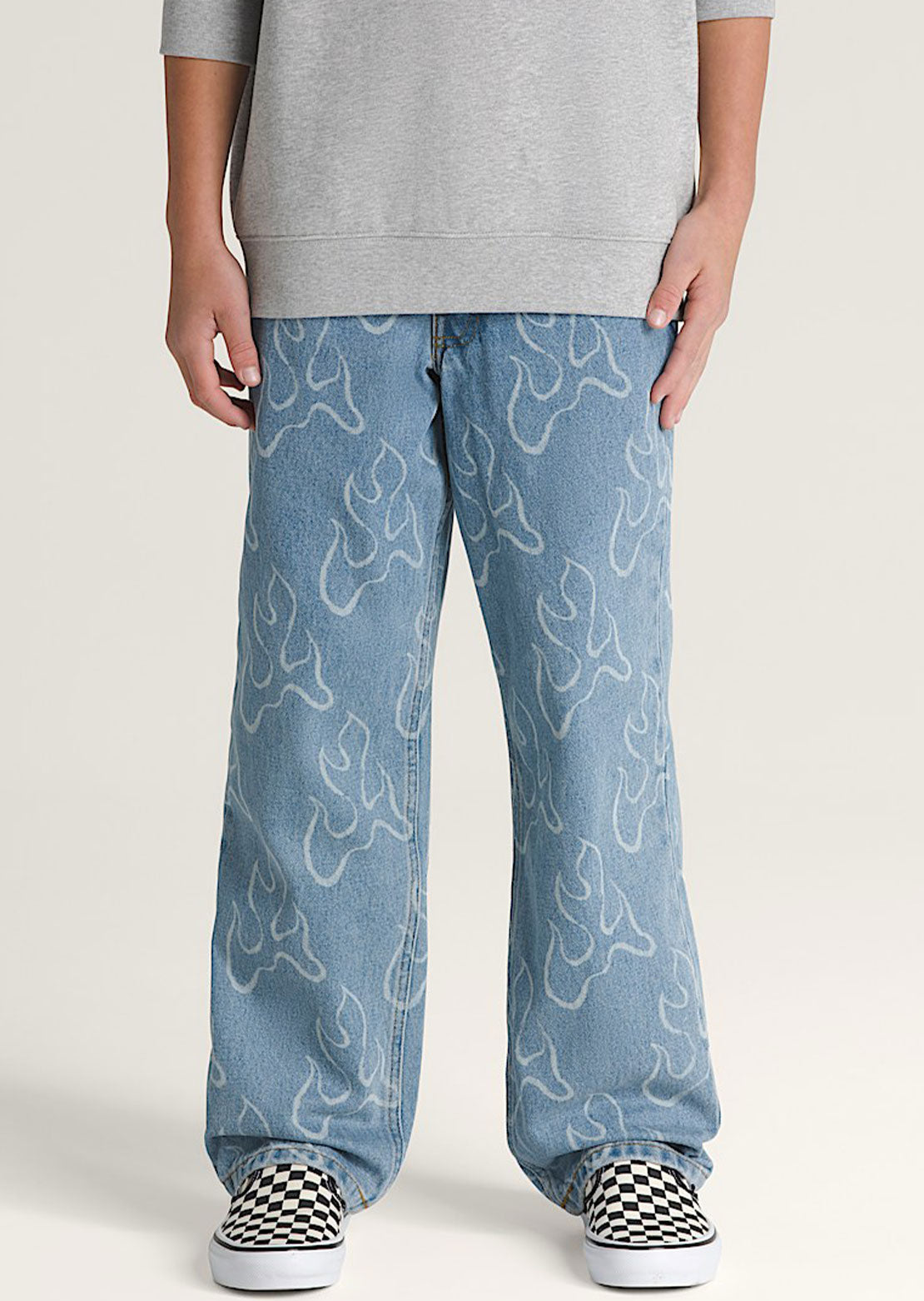 Vans Junior Check-5 Blaze Loose Pants Stonewash Blue