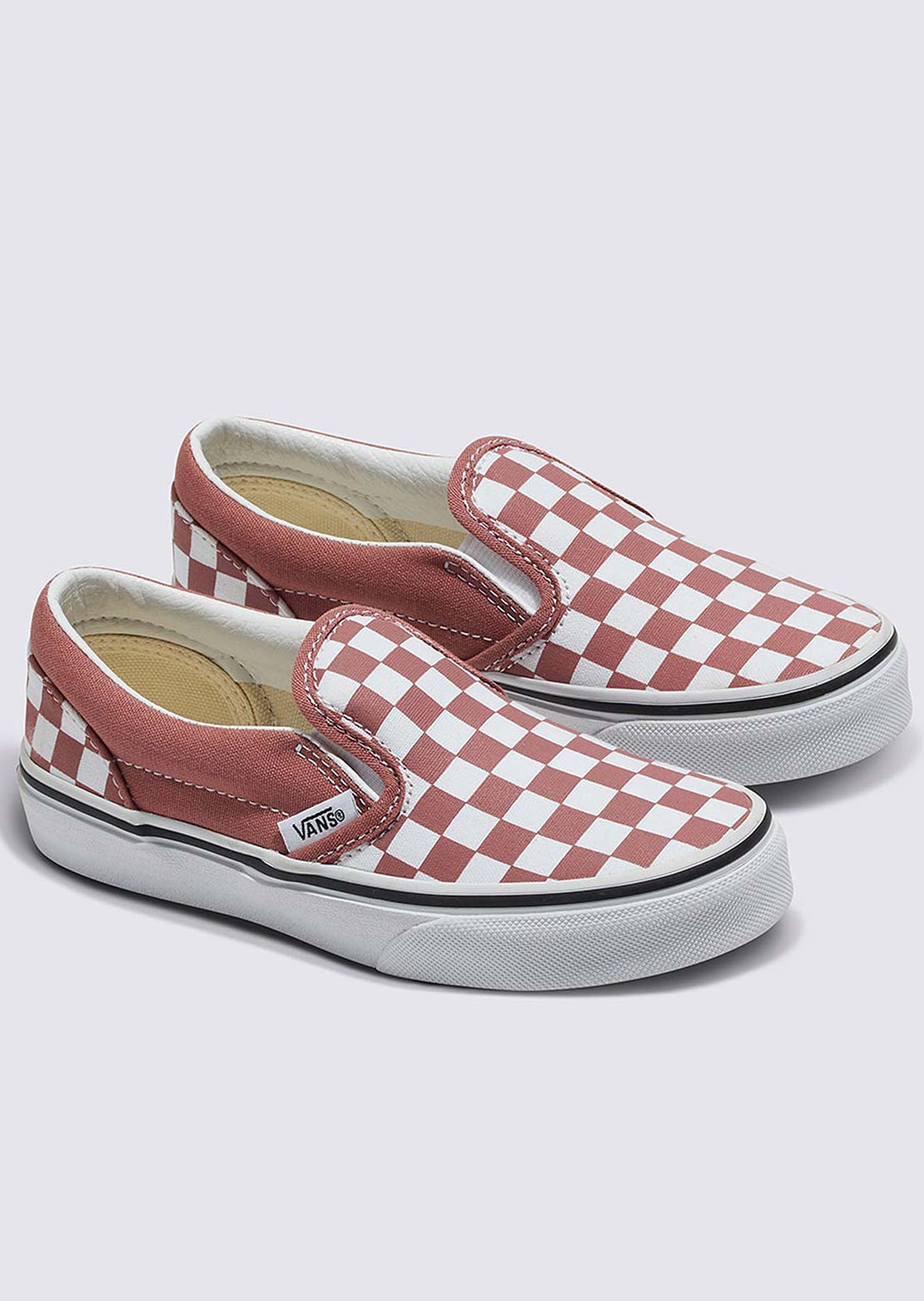 Vans Junior Classic Slip-on Shoes Checkerboard/Withered Rose