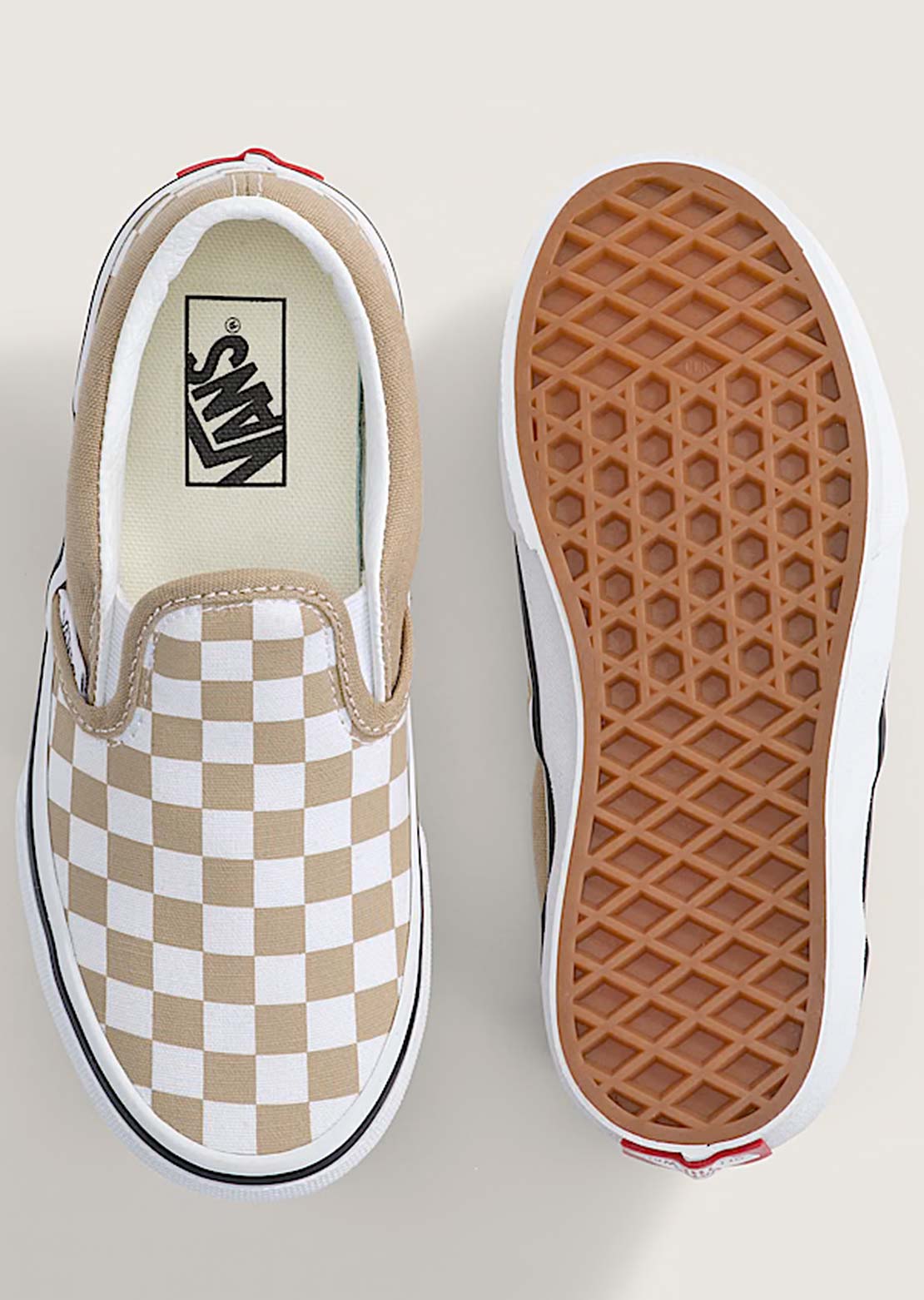 Vans Junior Classic Slip-On Shoes Color Theory Checkerboard Incense