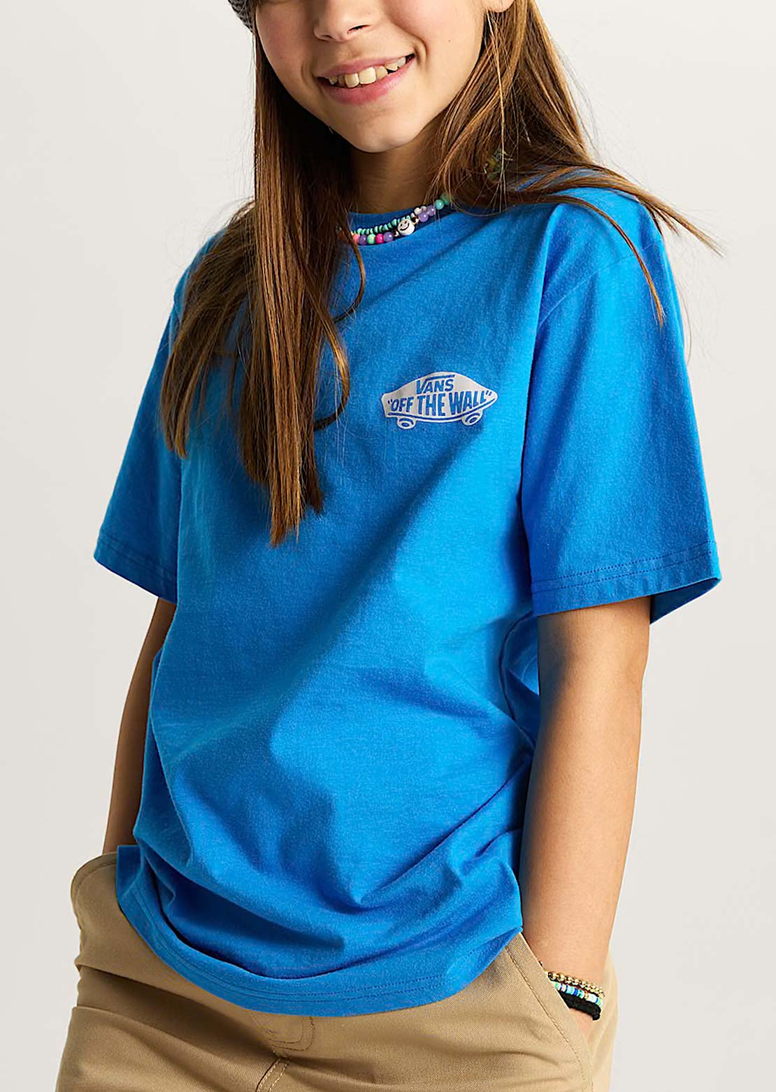 Vans Junior Double Standard T-Shirt Bright Azure