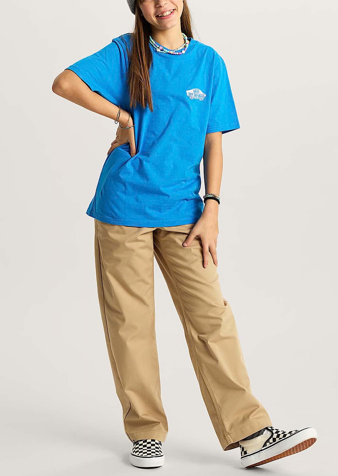 Vans Junior Double Standard T-Shirt Bright Azure